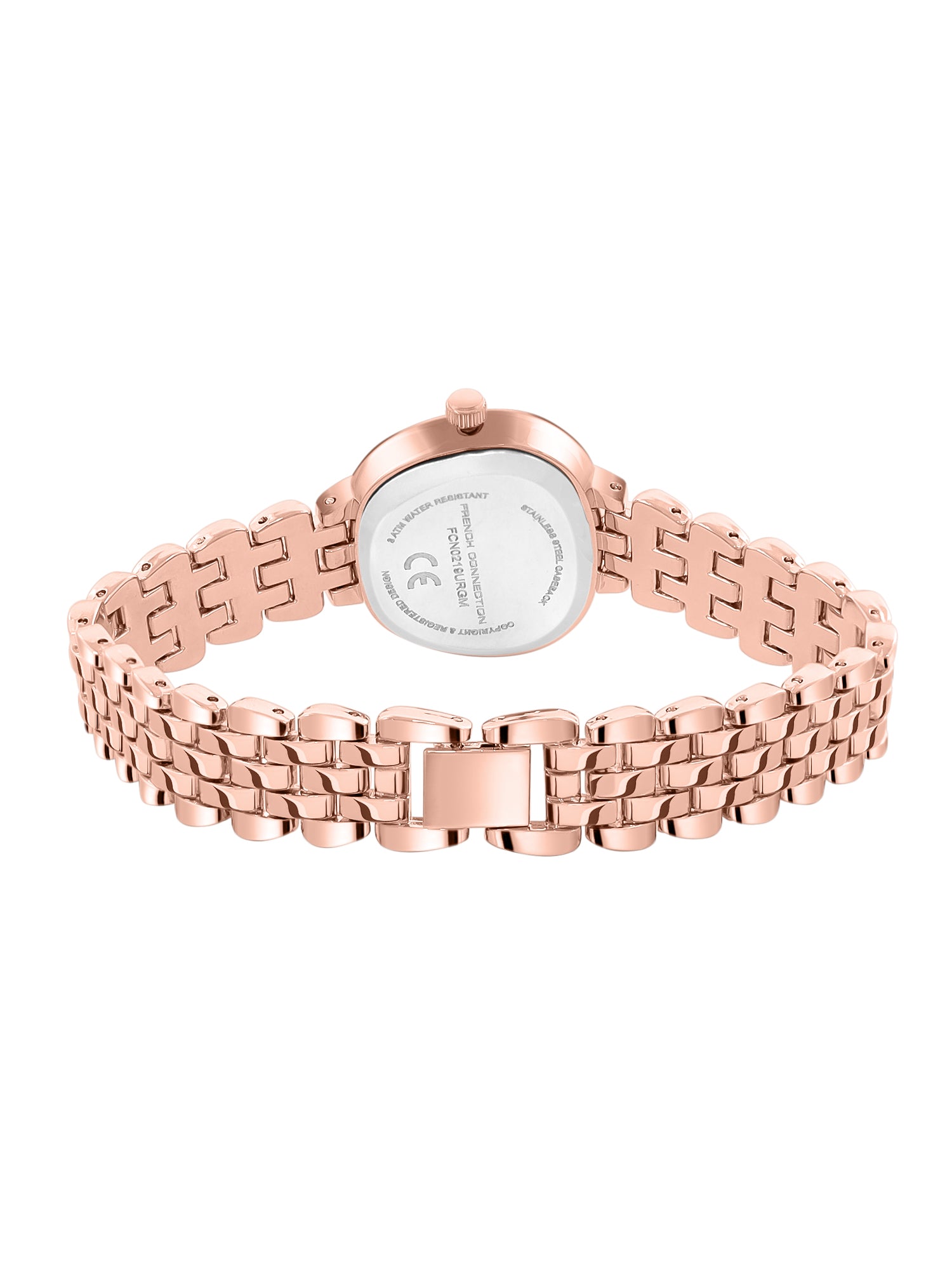 French Connection Éclat Forme | Analog Display | Blue Mother of Pearl Dial | Stainless Steel Strap | Watch for Women - FCN0219URGM