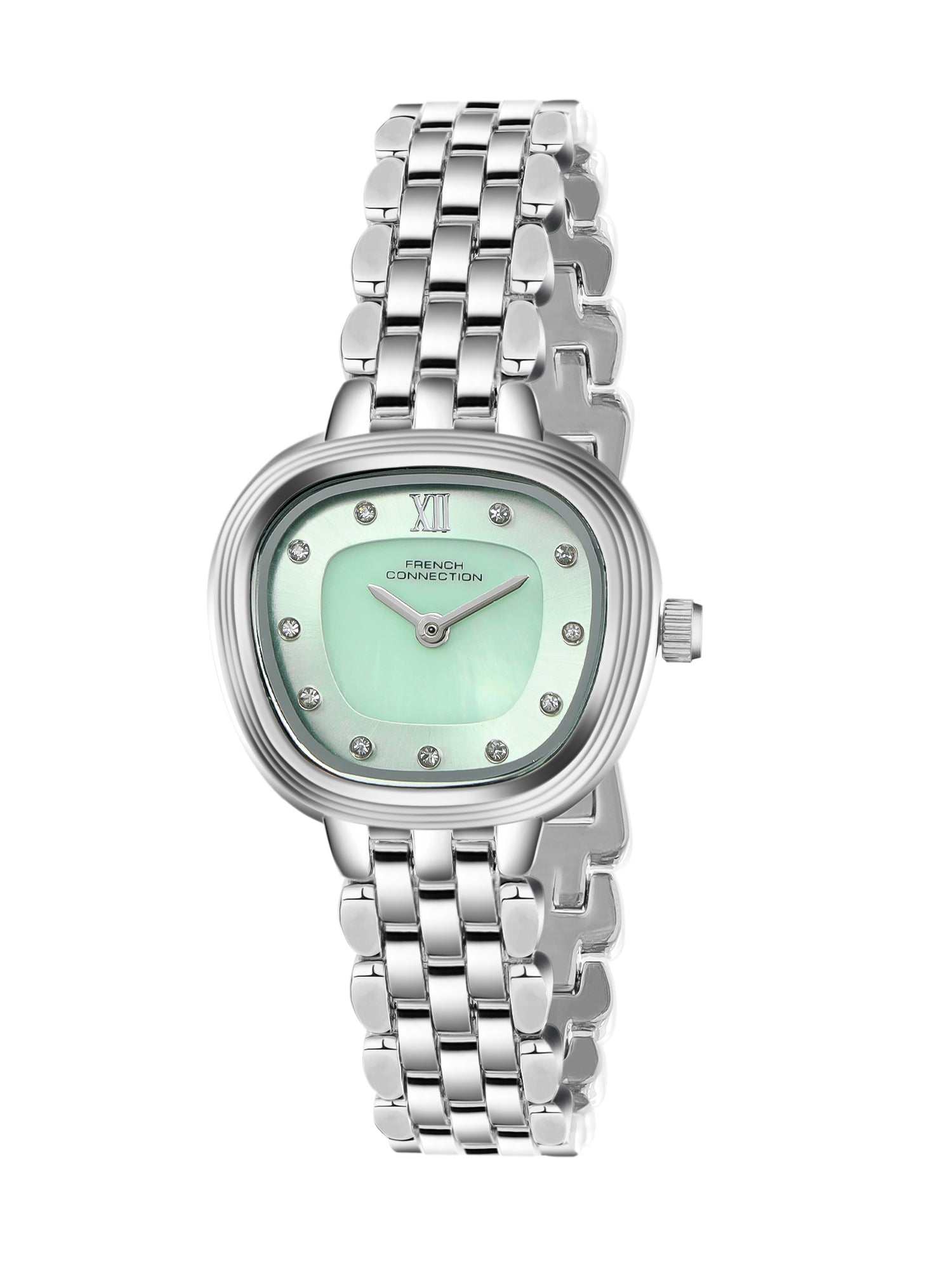 French Connection Éclat Forme | Analog Display | Green Mother of Pearl Dial | Stainless Steel Strap | Watch for Women - FCN0219USM