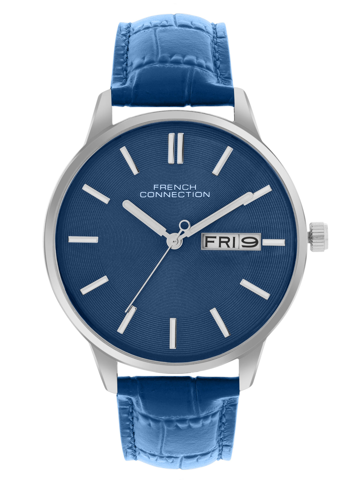 French connection Versa Blue Round Dial Mens Analogue Watch FCN065UL