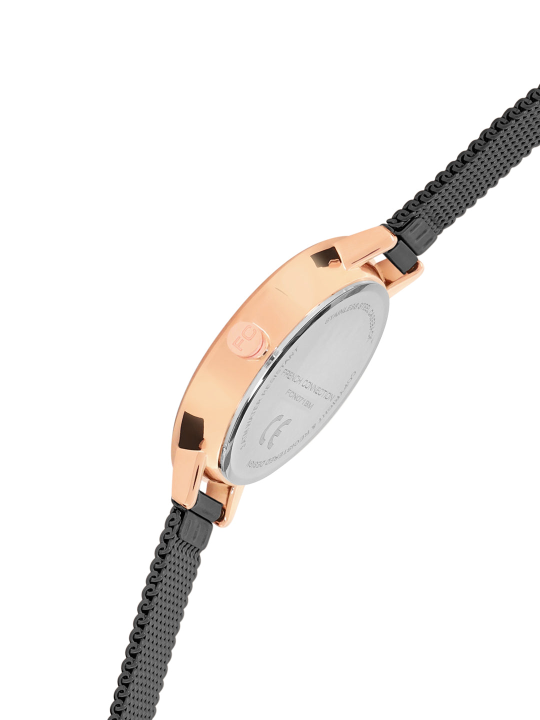 French Connection Helio Black Dial with Black Strap Womens Analog Watch | FCN071BM