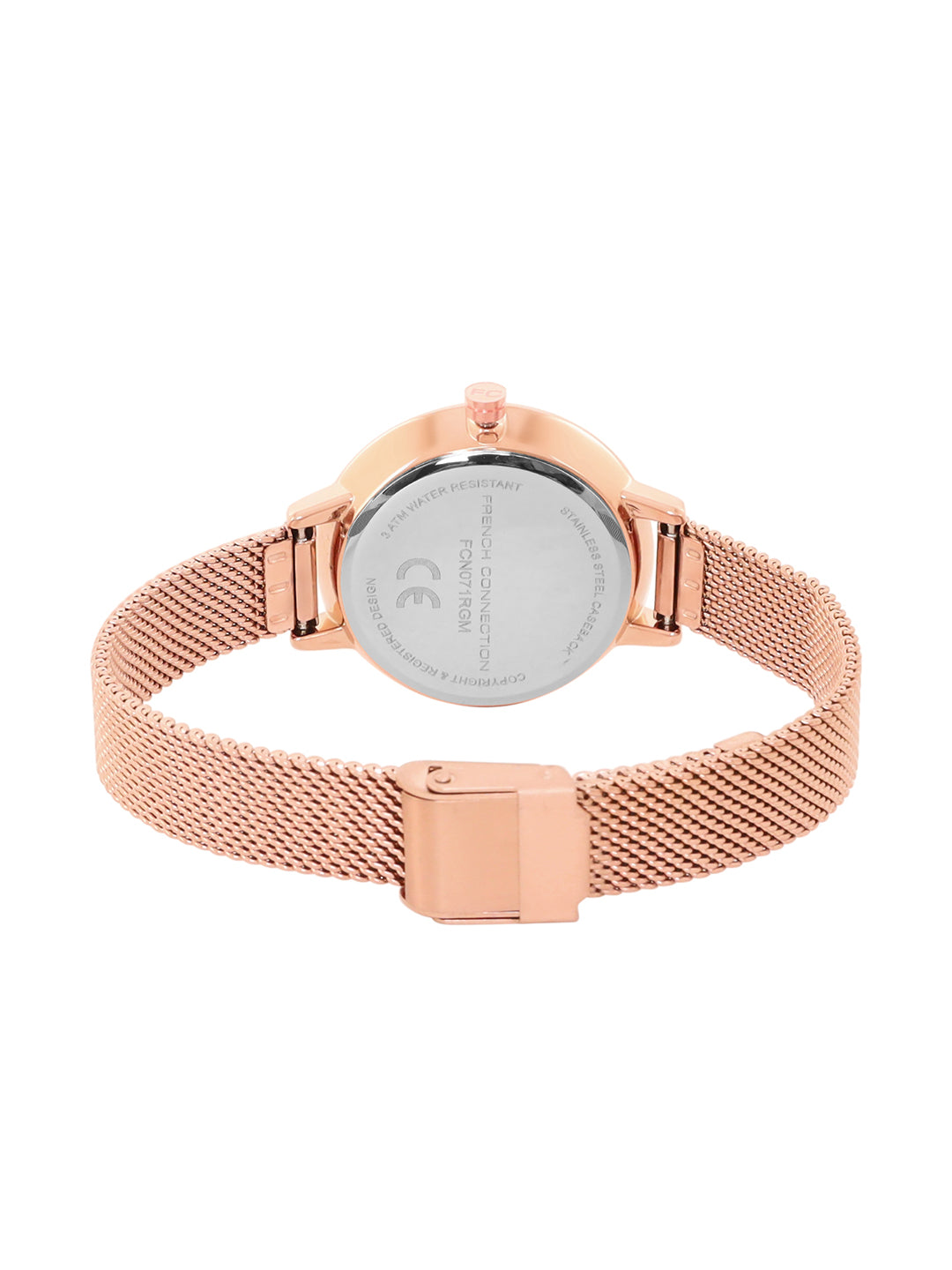 French Connection Helio Grey Dial with Rose Gold Strap Womens Analog Watch | FCN071RGM