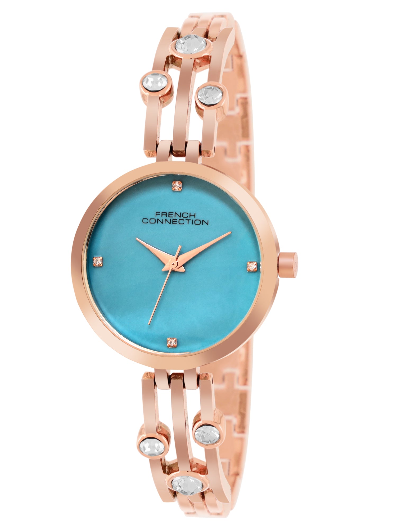 French connection Teal Blue Round Dial Womens Watch FCN073GM Analog Watch - For Women FCN073GM