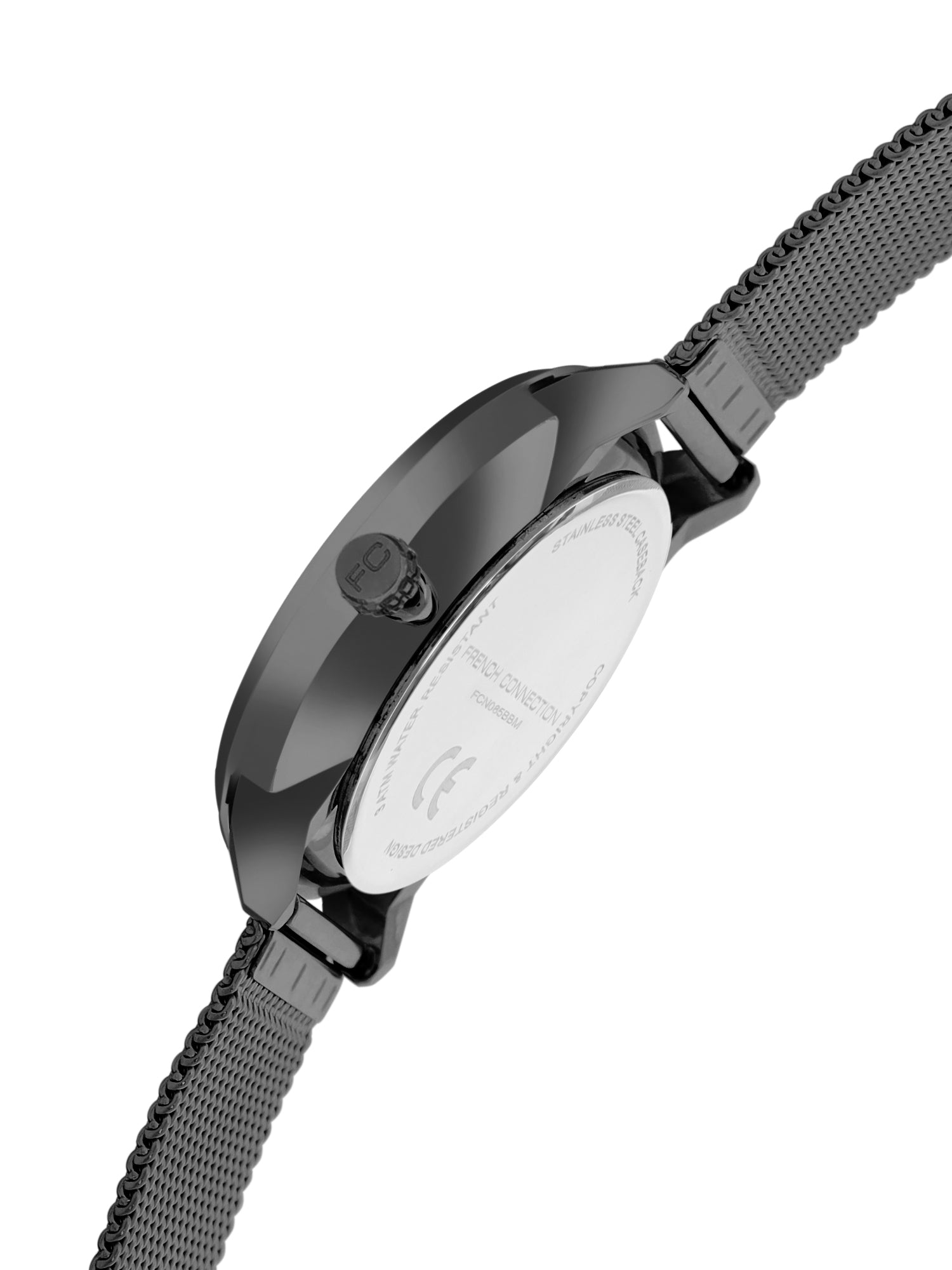 French connection Tempus Black Round Dial Mens Multi Function Watch FCN085BBM