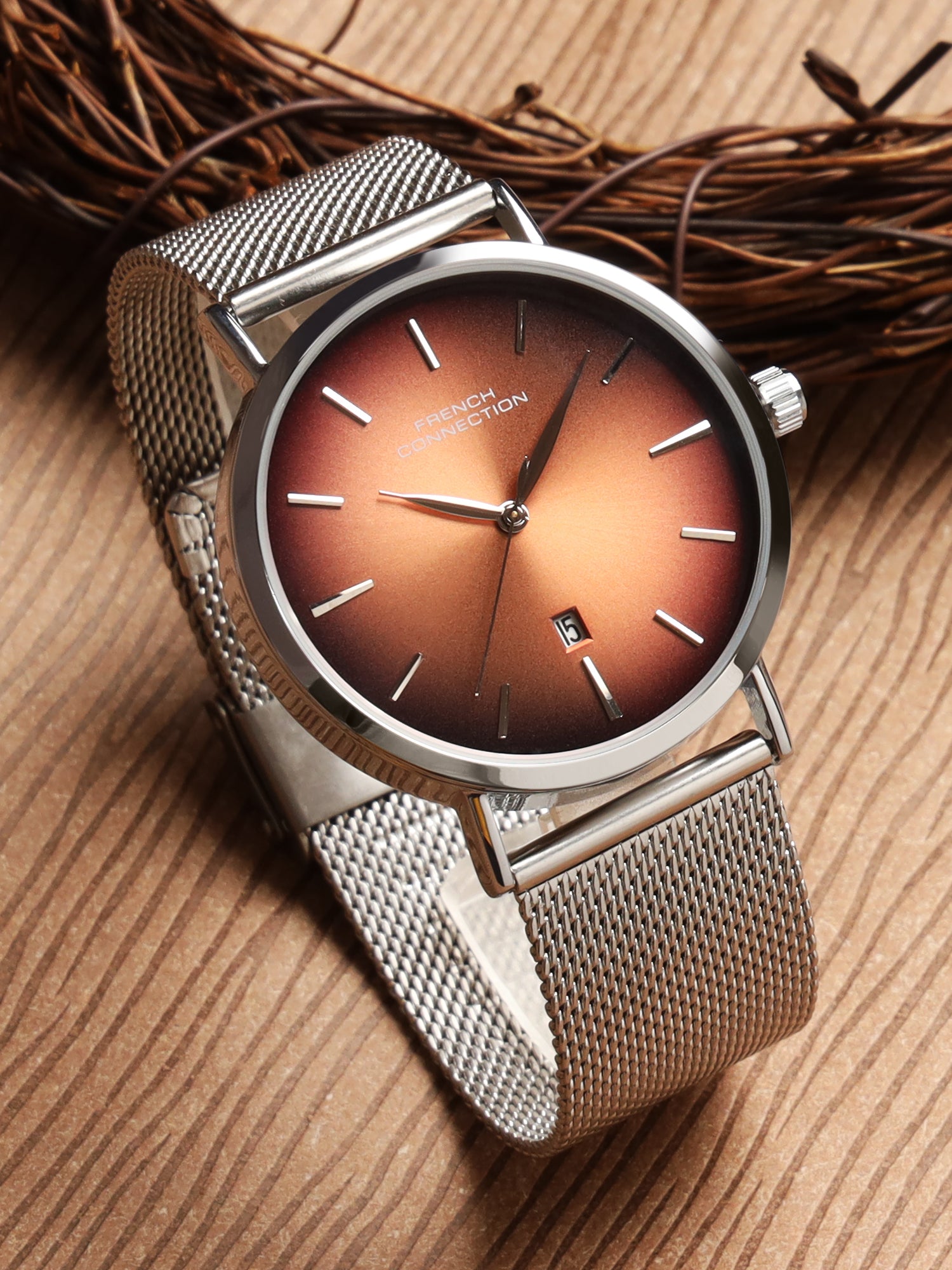French Connection Analogue Brown Dial Men's Watch -FCN086SM