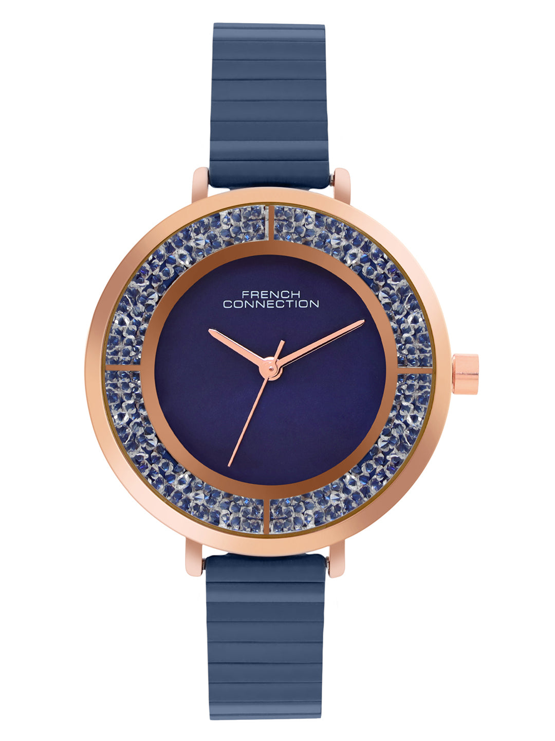 French Connection Dancing Diamonds Blue Dial with Blue Strap Womens Analog Watch | FCN087UM