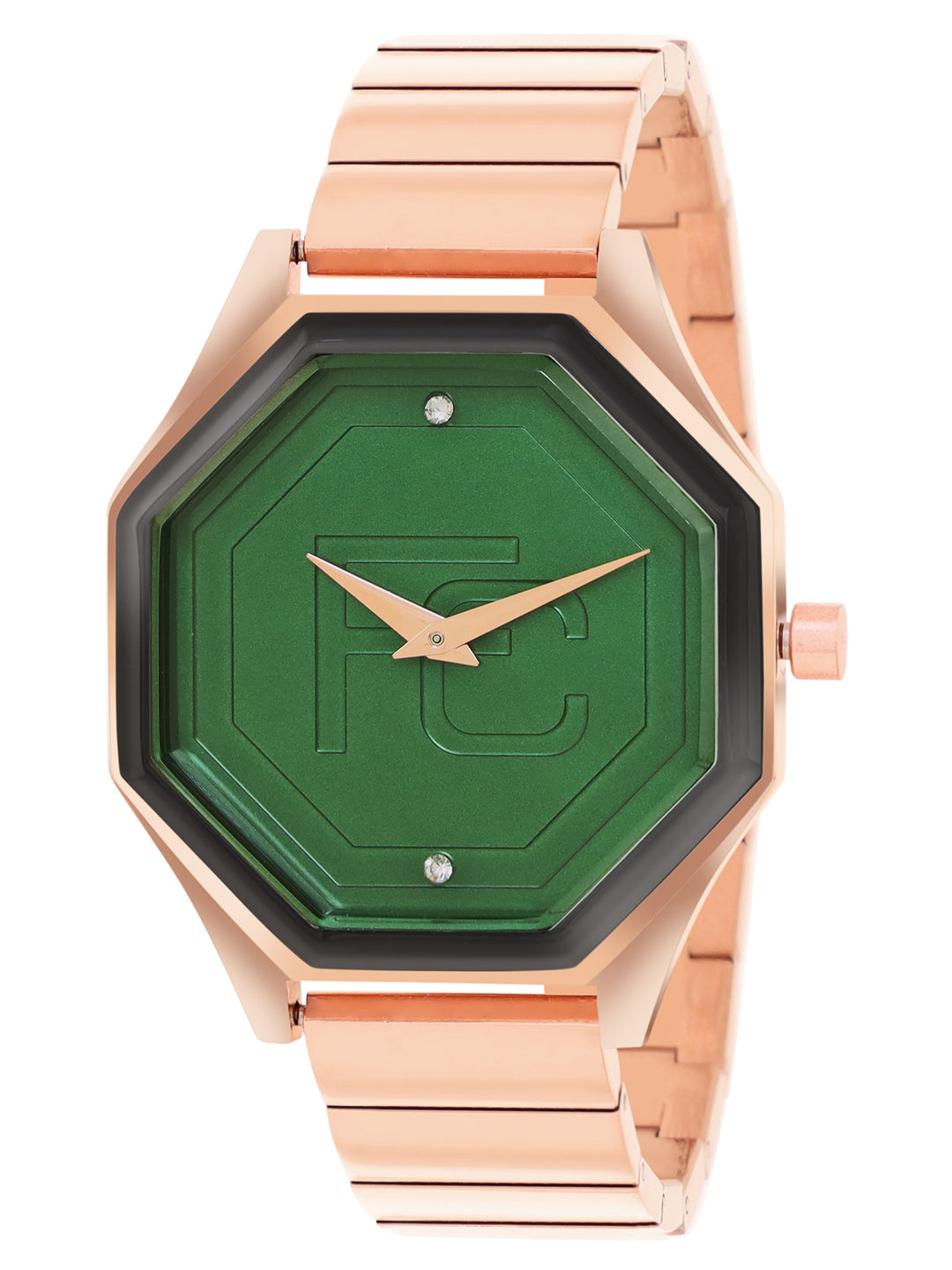 French Connection Analogue Rose Gold Dial Women's Watch -FCN090RGM