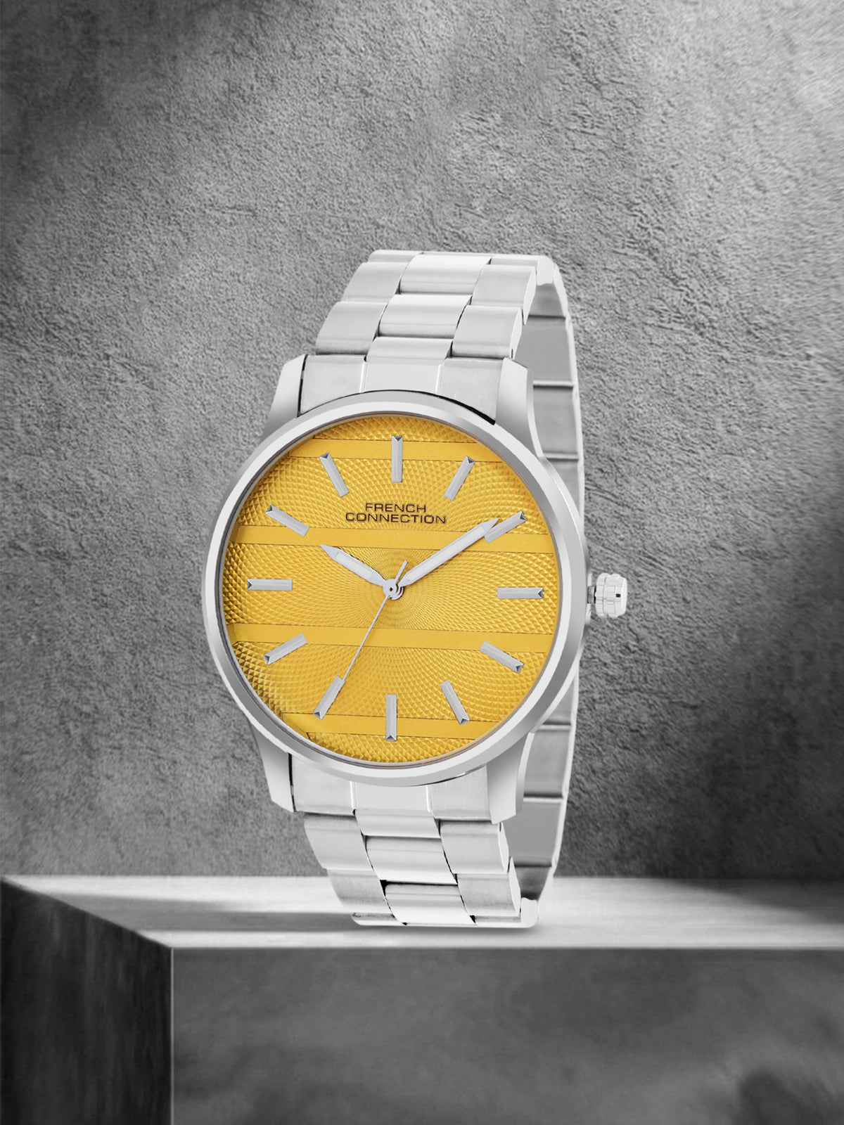 French Connection Analogue Mustard Dial Men's Watch -FCN091YSM