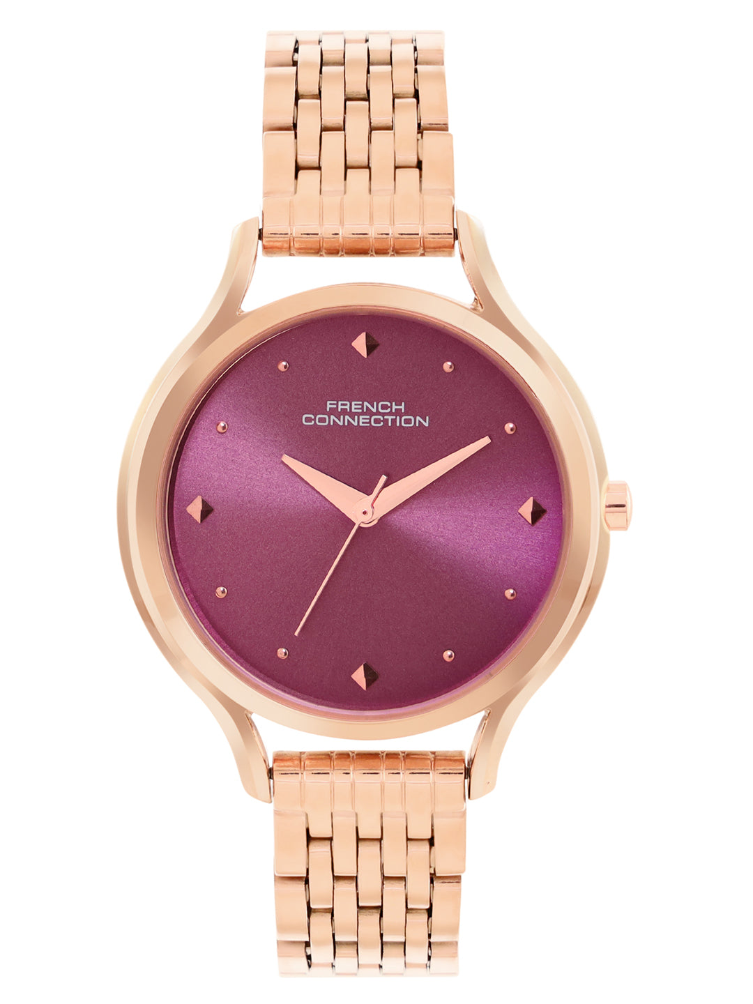 French Connection Analogue Plum Dial Women's Watch -FCN096RGM
