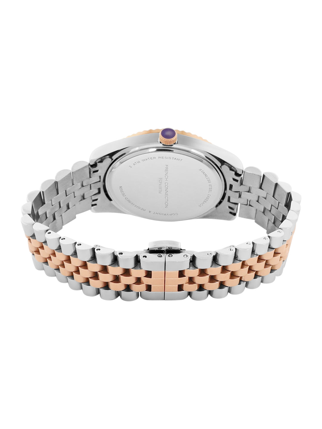 French Connection Grey Dial with Rose Gold Strap Mens Analog Watch | FCP41RTM