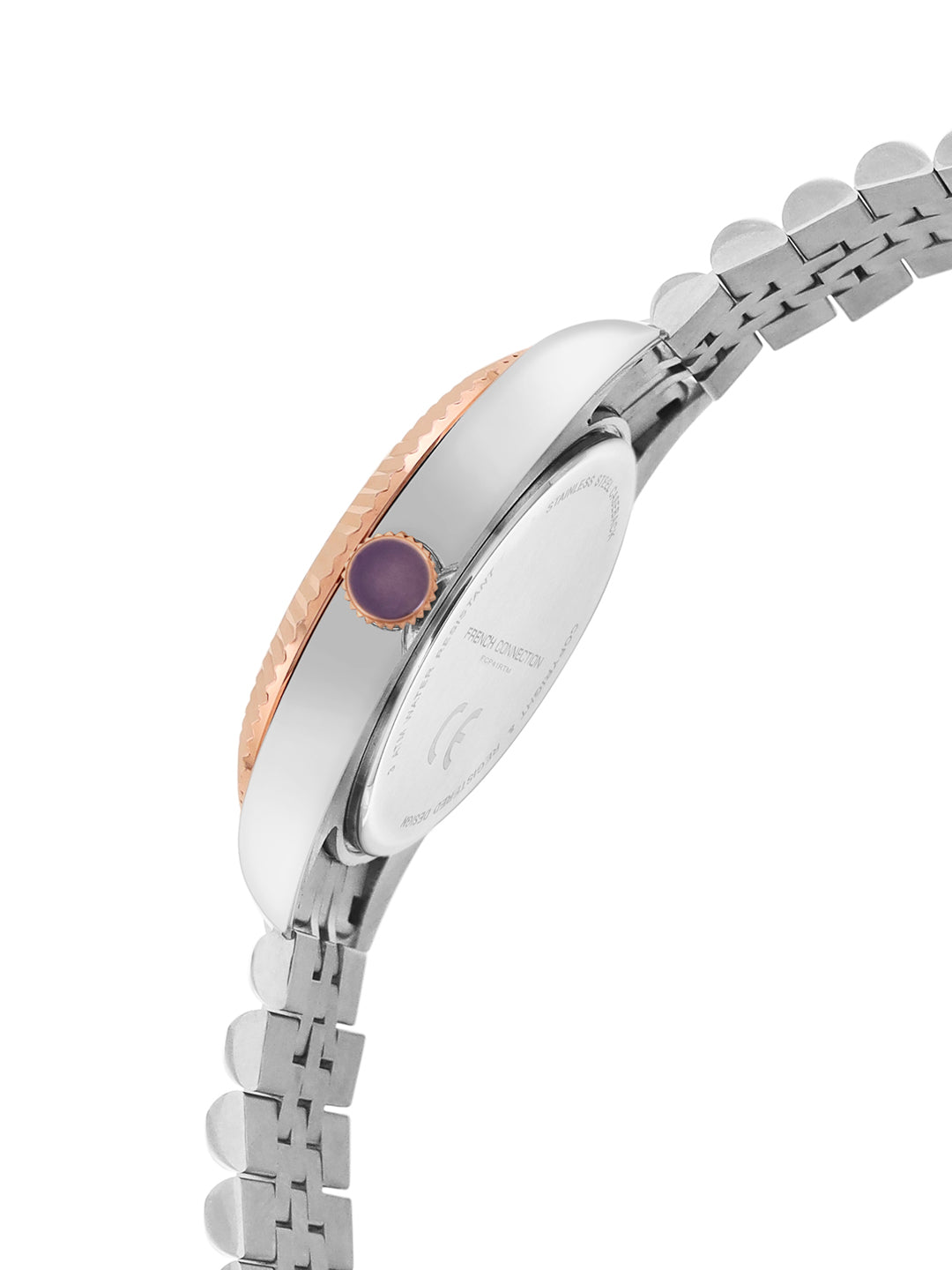 French Connection Grey Dial with Rose Gold Strap Mens Analog Watch | FCP41RTM