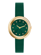 French Connection Sunray Green Round Dial With Green Leather Strap Watch - For Womens FCO1GRL