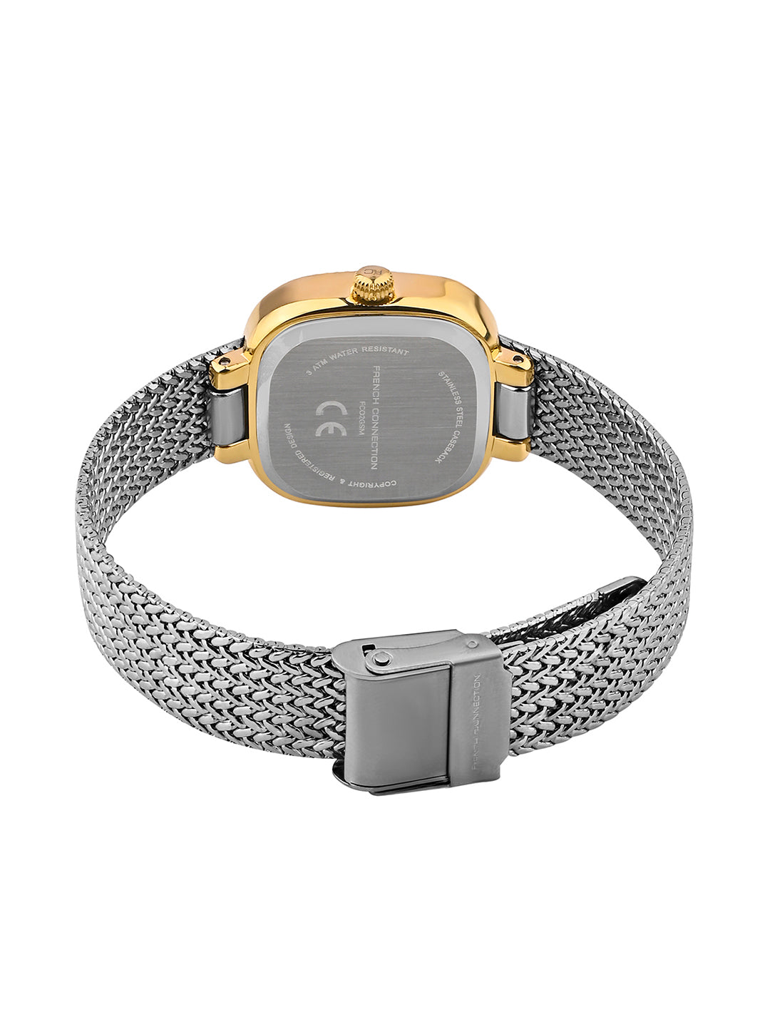 French Connection Mop Grey Round Dial With Stainless Steel Strap Watch - For Womens FCO2GSM