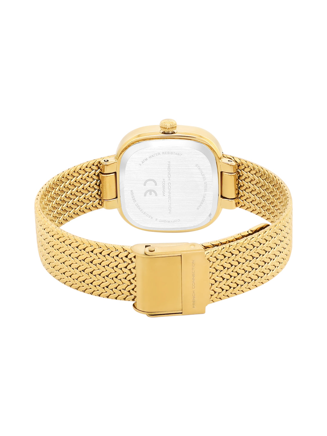 French Connection Mop Green Round Dial With  Gold Stainless Steel Strap Watch - For Womens FCO2NGM