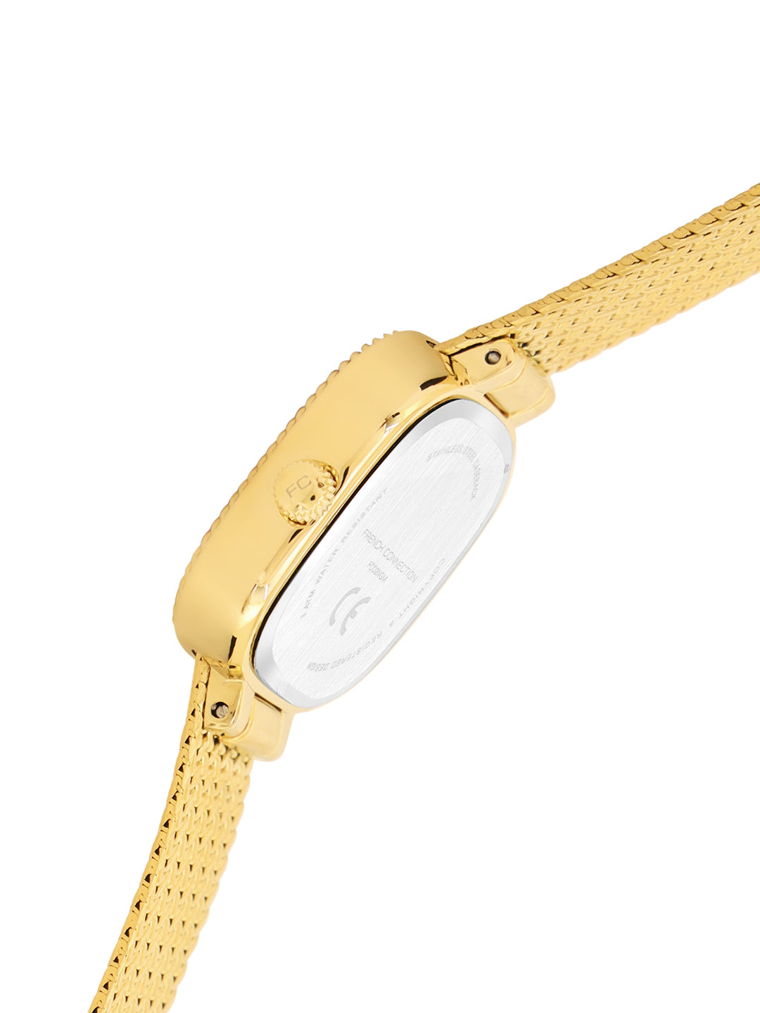 French Connection Mop Green Round Dial With  Gold Stainless Steel Strap Watch - For Womens FCO2NGM