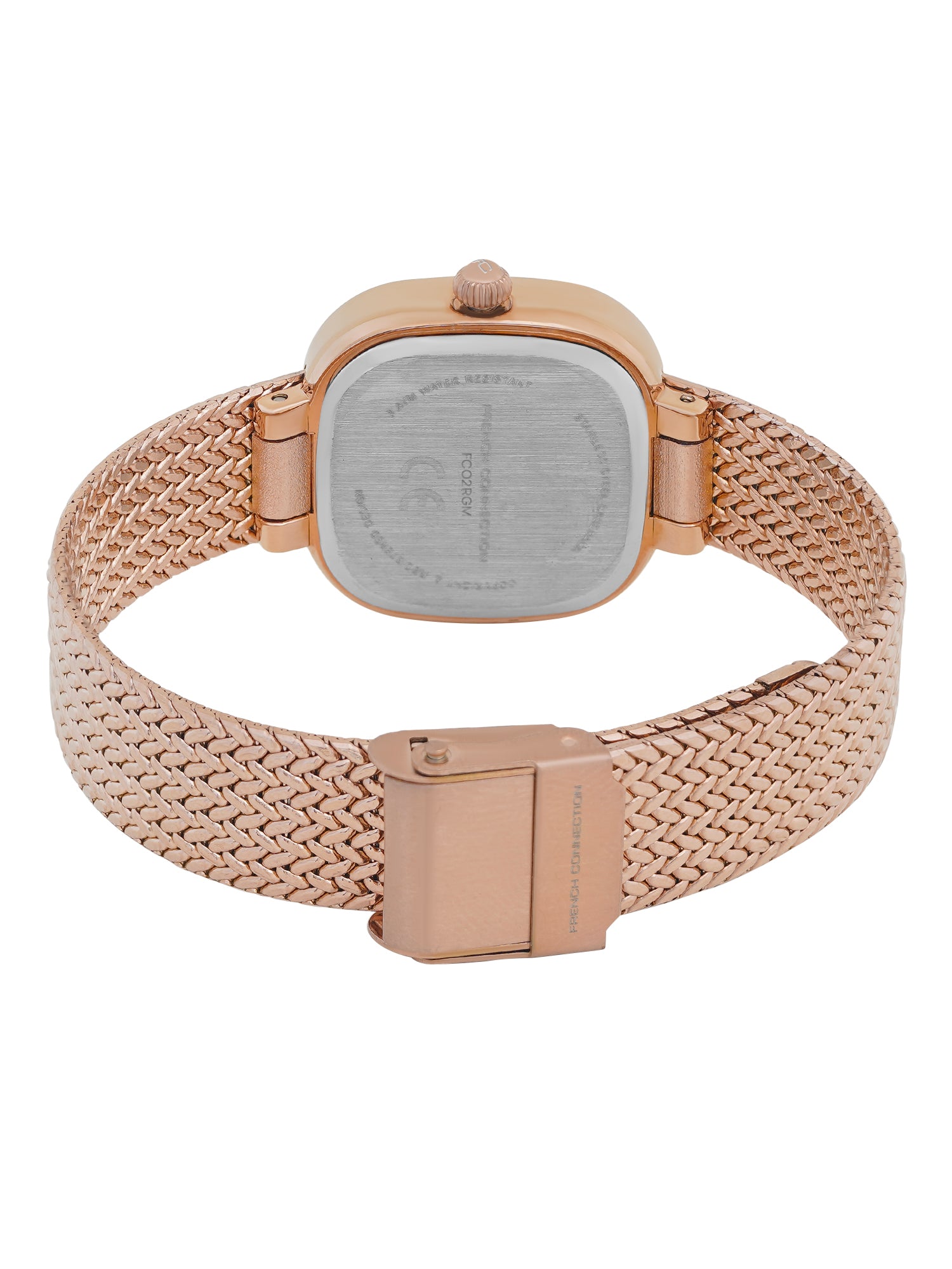 French Connection Mop Rosegold Round Dial With Rose Stainless Steel Strap Watch - For Womens FCO2RGM