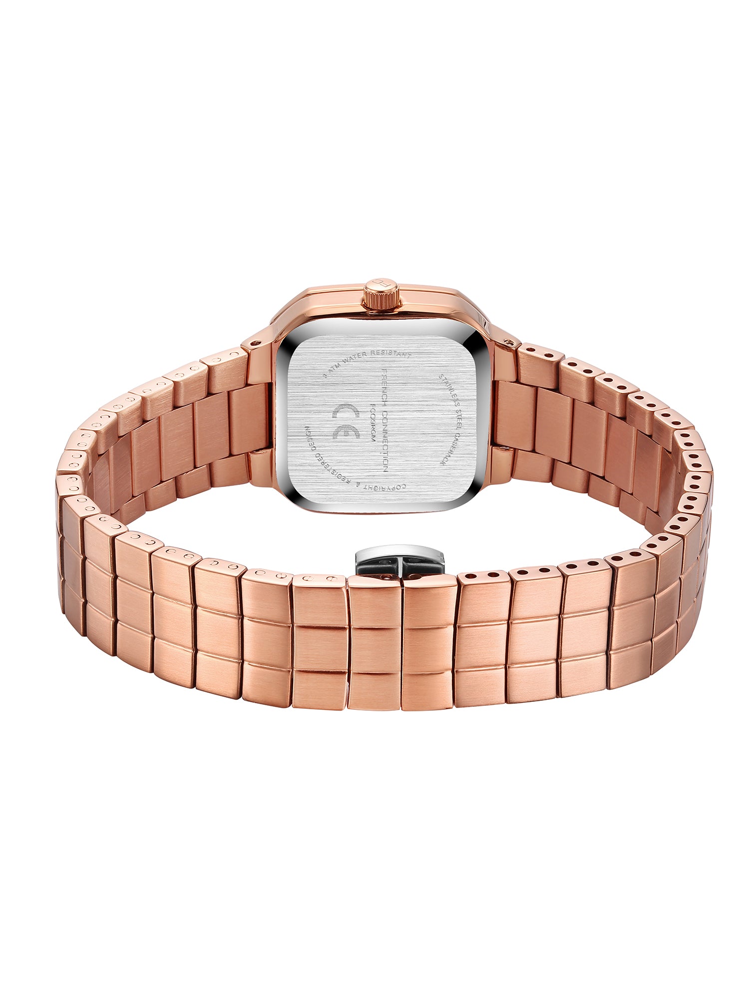 French Connection Relia | Analog Display | Rose Gold Sunray Dial | Stainless Steel Strap | Watch for Women - FCO9RGM