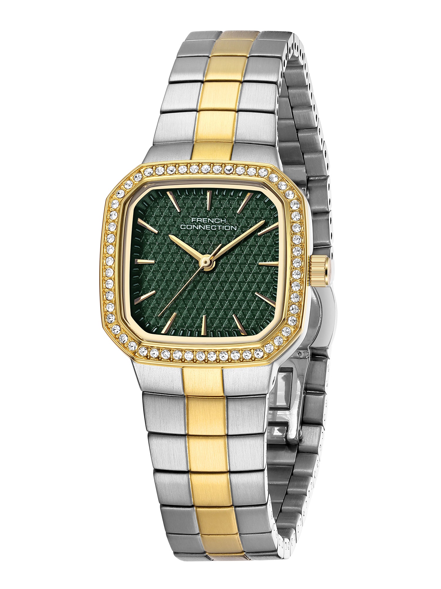French Connection Relia | Analog Display | Grey Sunray Dial | Stainless Steel Strap | Watch for Women - FCO9TM