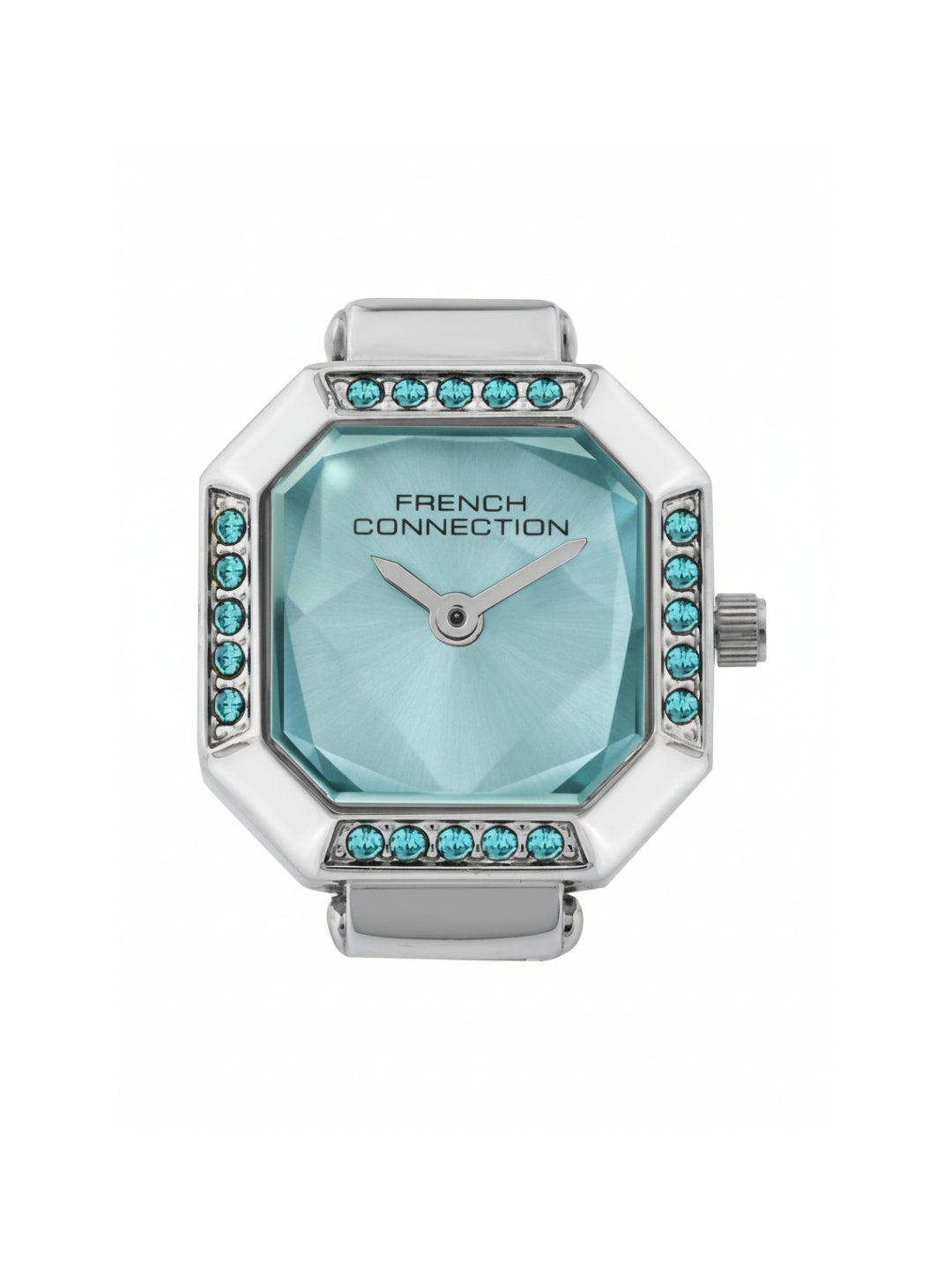 French Connection Women's Sunray Blue Dial Analog Ring Watch FCR01USM