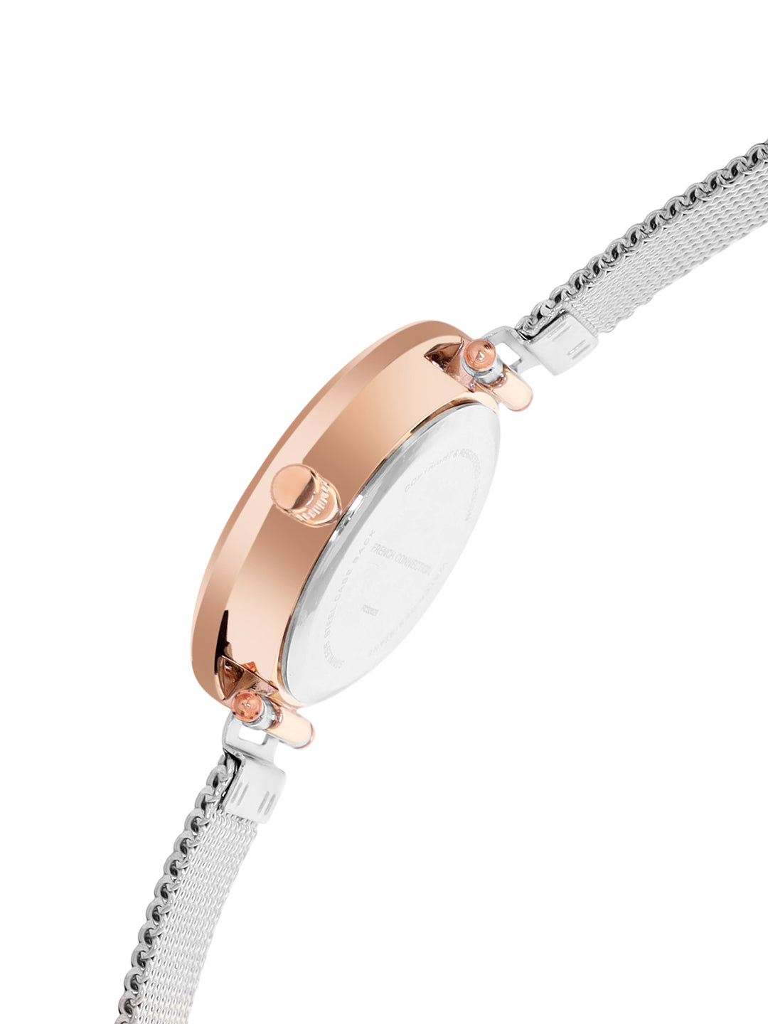 French Connection FCS002B Rose Silver Dial Women's Analog Watch