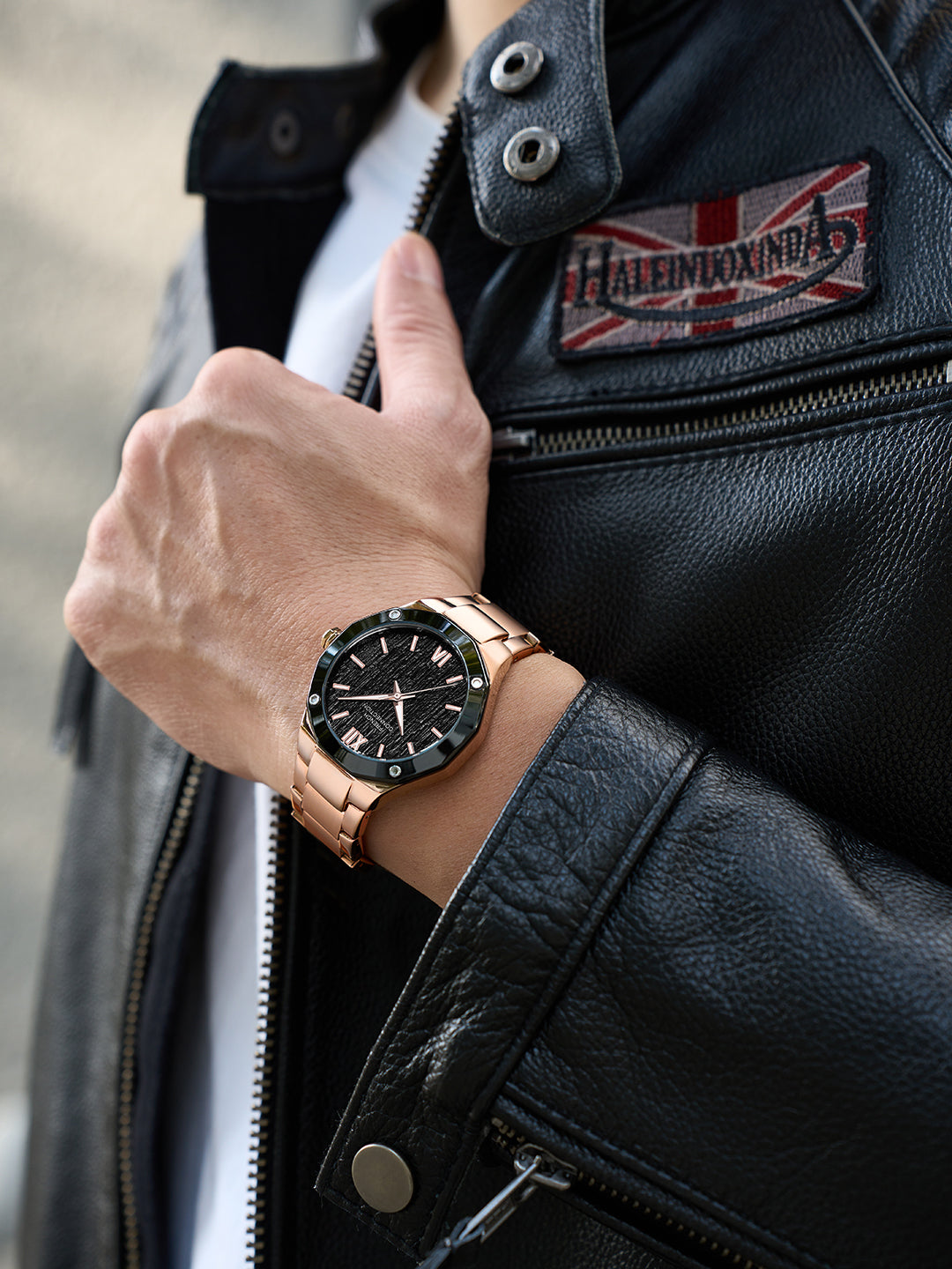 French Connection Roman Imperial | Analog Display | Green Dial | Silver Stainless Steel Strap | Watch for Men - FCU15BRTM