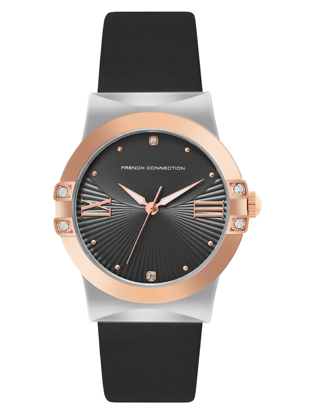 French Connection Black Dial Analog Watch for Women's - FCU1BBL