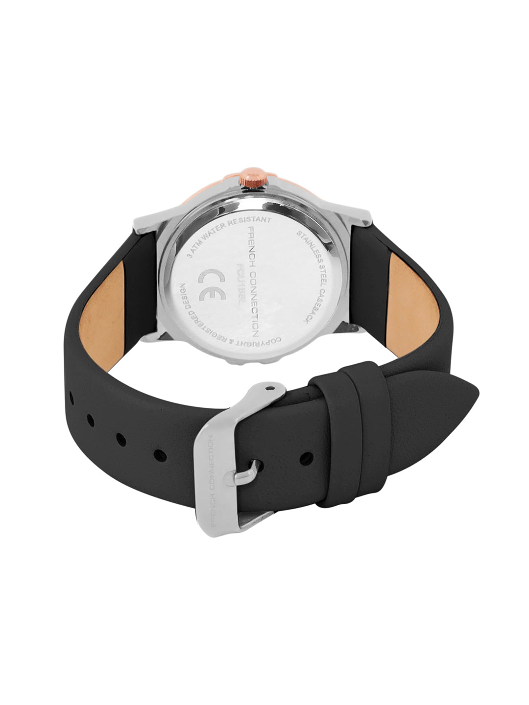 French Connection Black Dial Analog Watch for Women's - FCU1BBL