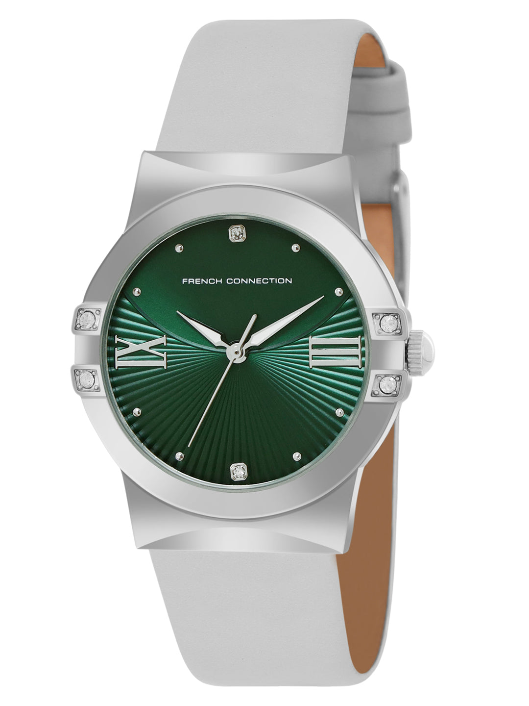 French Connection Green Dial with Gray Strap Womens Analog Watch | FCU1NSM