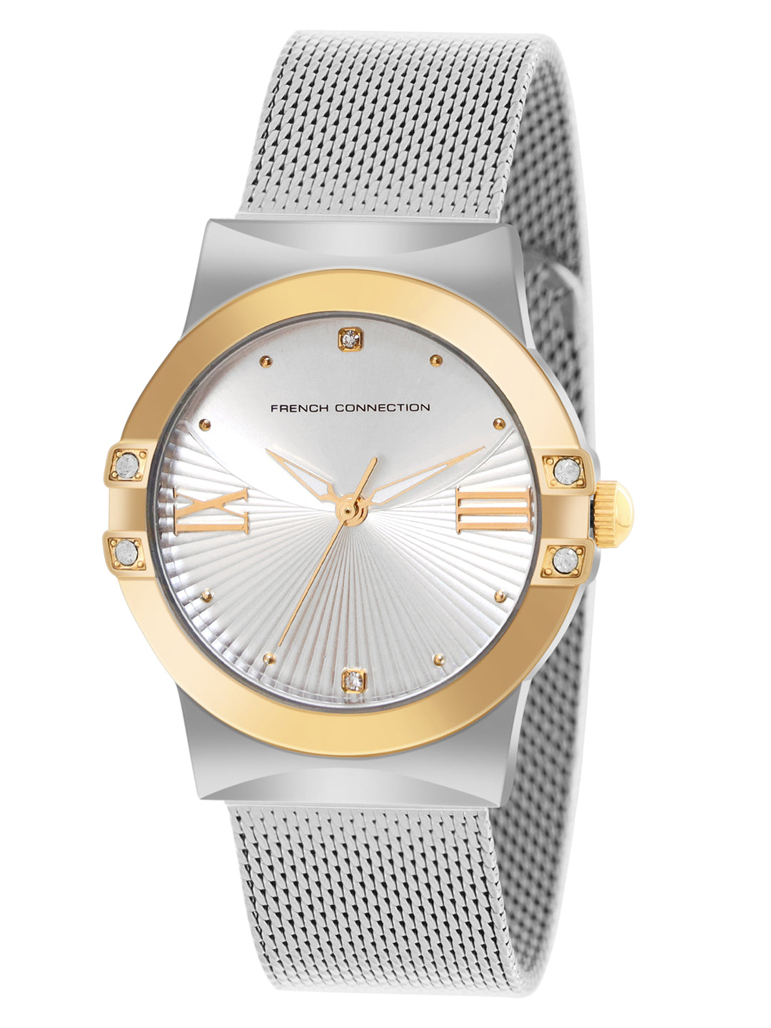French Connection Silver Dial Analog Watch for Women's - FCU1SM