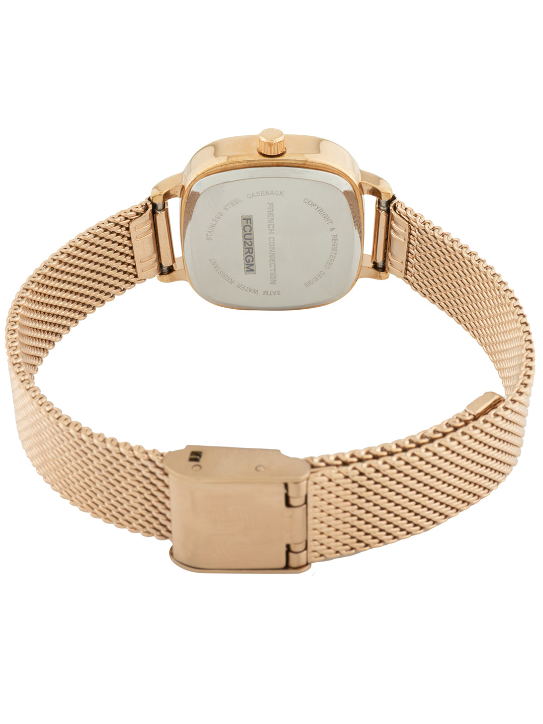 French Connection Oceanic Off-White Dial with Rose Gold Strap Womens Analog Watch | FCU2RGM