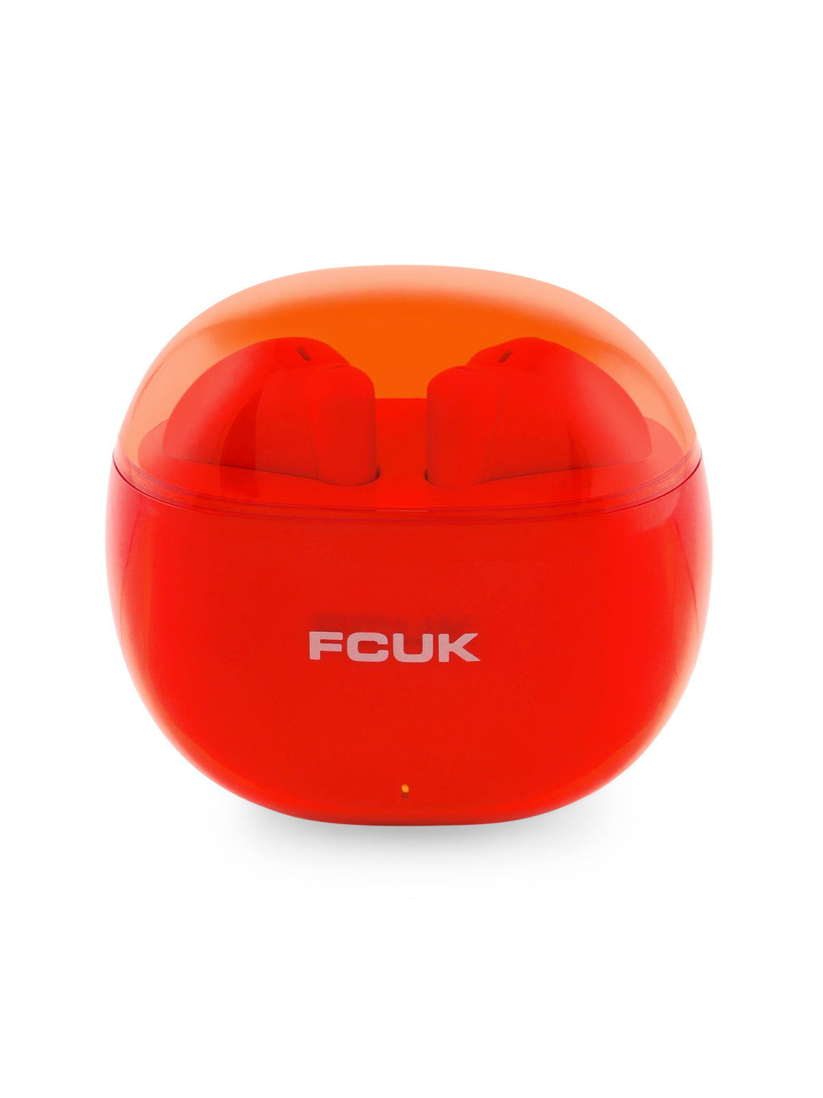 FCUK Kicks True Wireless Earbuds, Multi Device Connectivity, Type C Charging, Ai-Enc for Call Clarity, Orange - Bluetooth Earbud TWS T01C - in Ear