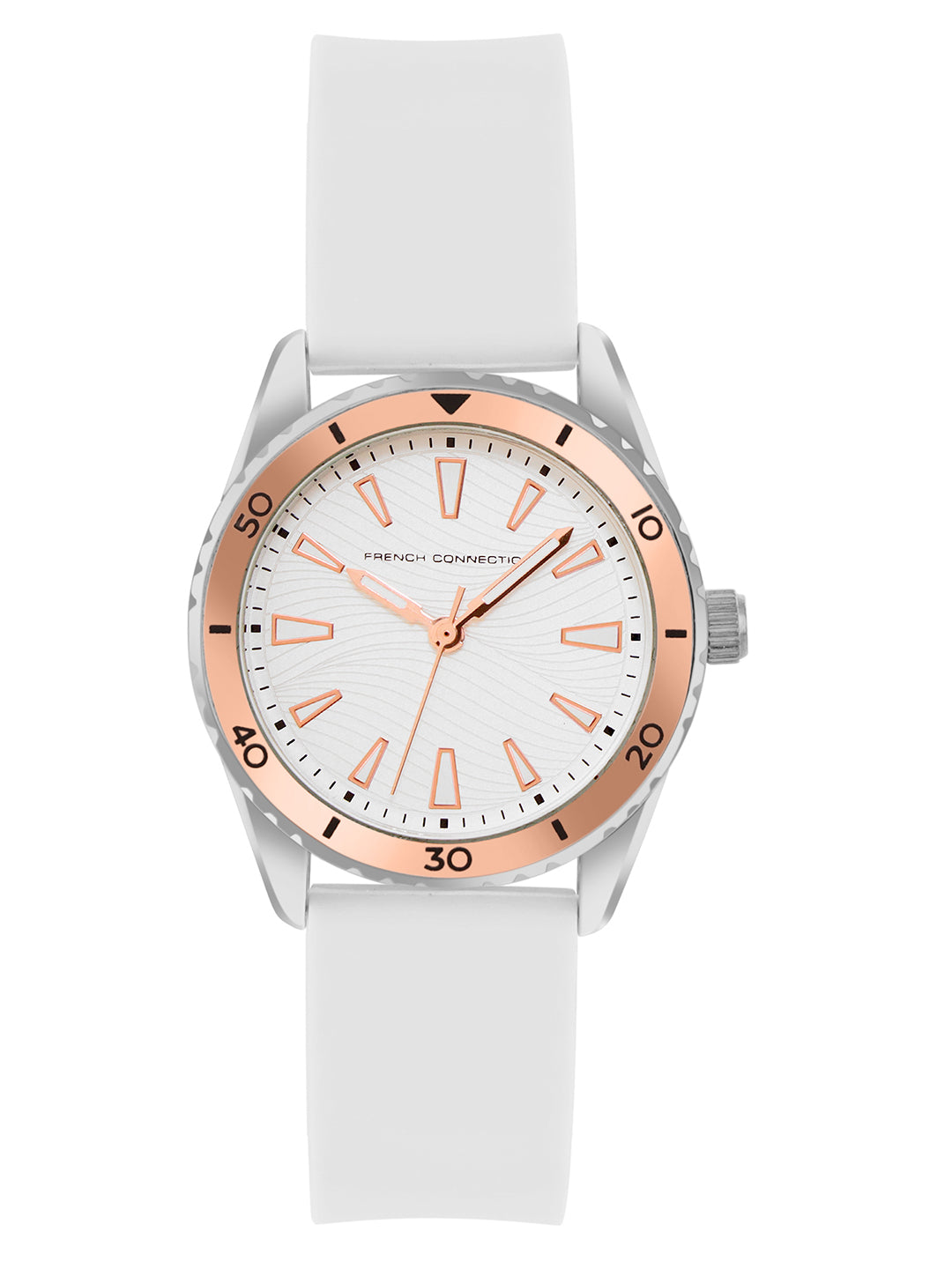 French Connection White Dial Analog Giftset for Women's - FCW13WL