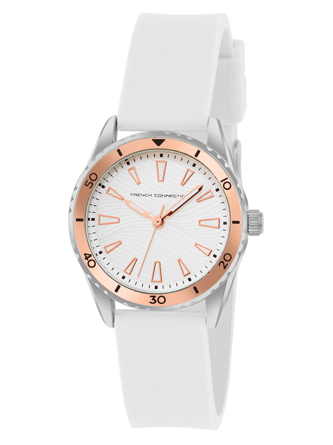 French Connection White Dial Analog Giftset for Women's - FCW13WL