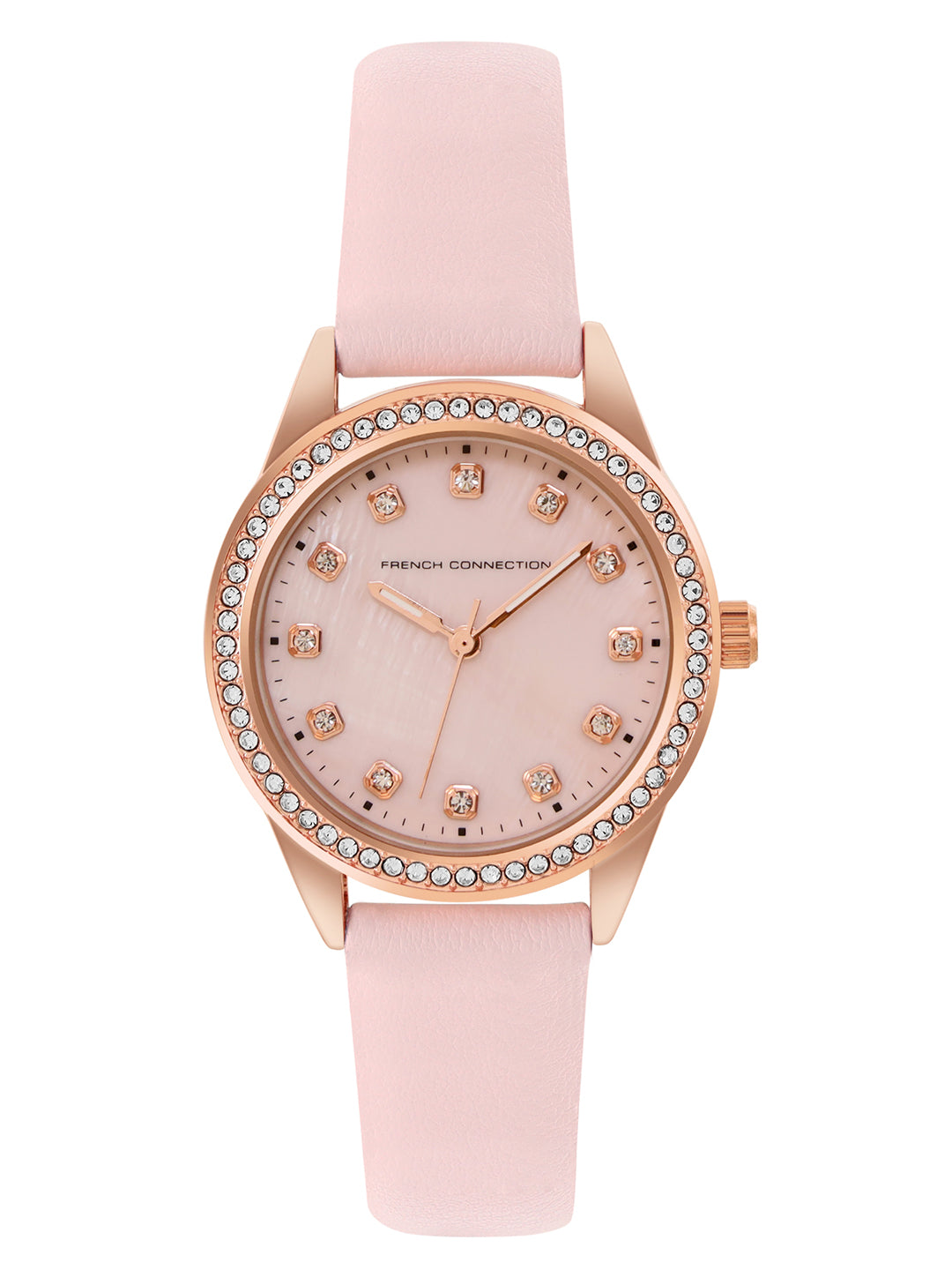 French Connection Pink Dial Analog Giftset for Women's - FCW15PL