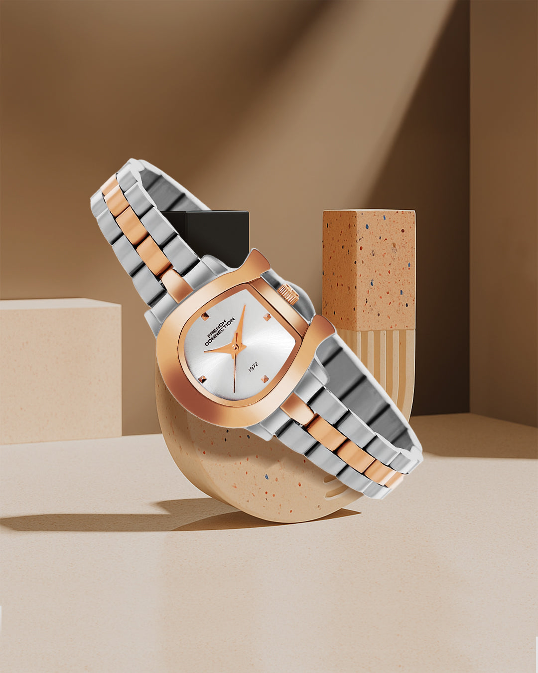 French Connection Silver Dial Analog Watch for Women's - FCH19SRTM