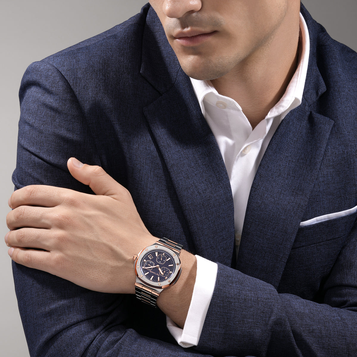 Guy Laroche Charlie Multifunction Blue Round Dial WISS MADE Watch for Men - GLWGG0000309