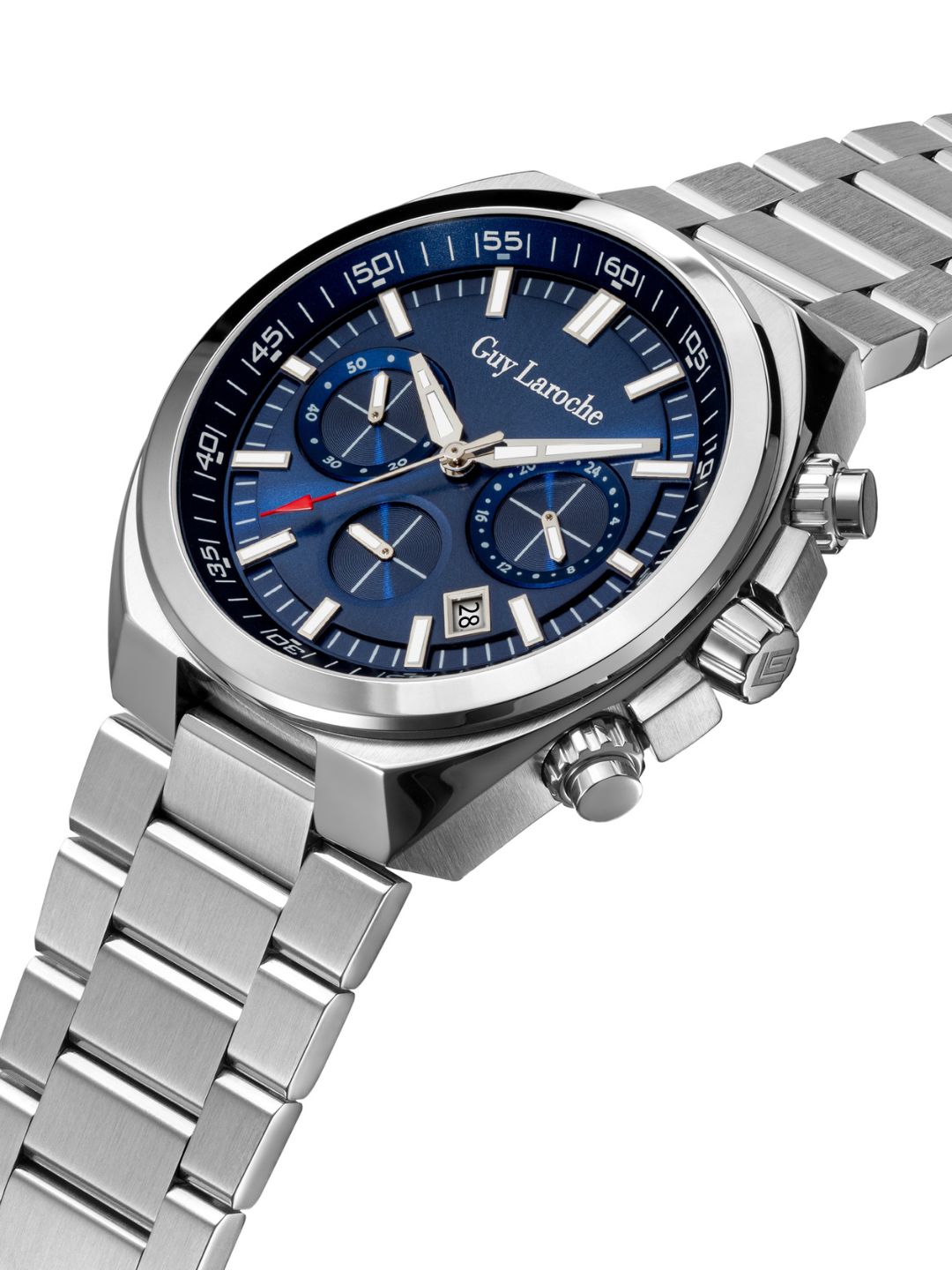 Guy Laroche BAPTISTE Blue Sunray Round Dial | Chronograph Watch For Men's | GLWGG0002301