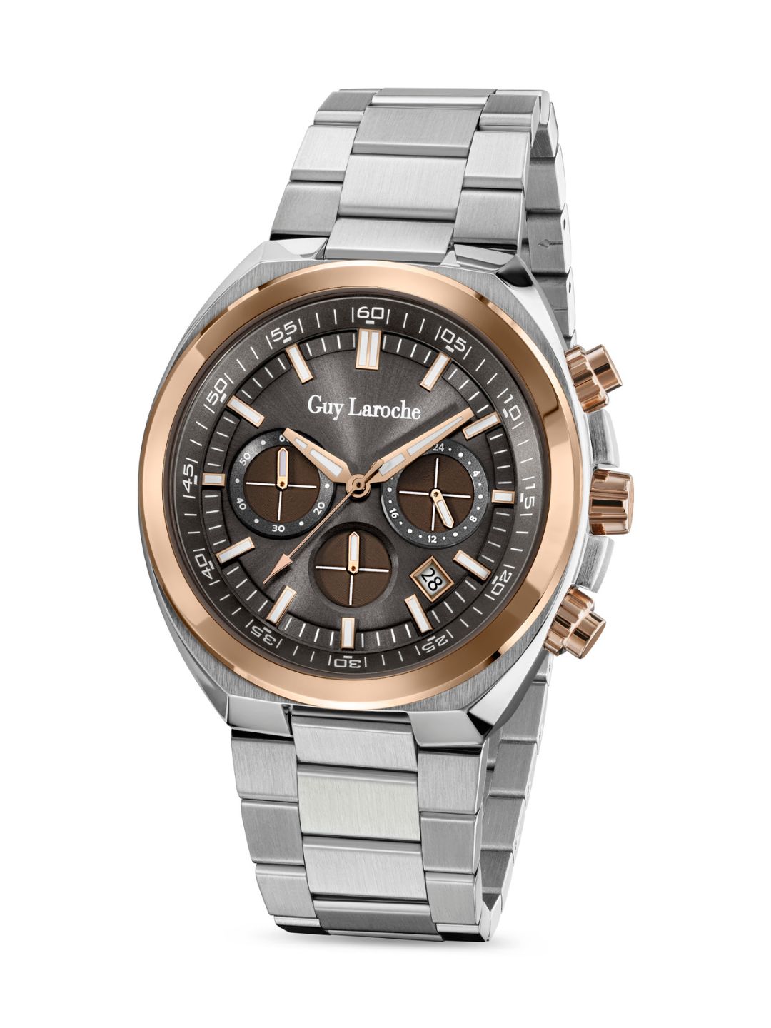 Guy Laroche BAPTISTE Grey Sunray Round Dial | Chronograph Watch For Men's | GLWGG0002302