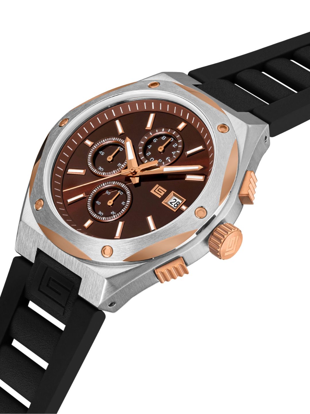 Guy Laroche RENAUD Brown Round Dial | Chronograph Watch For Men's | GLWGM0003604