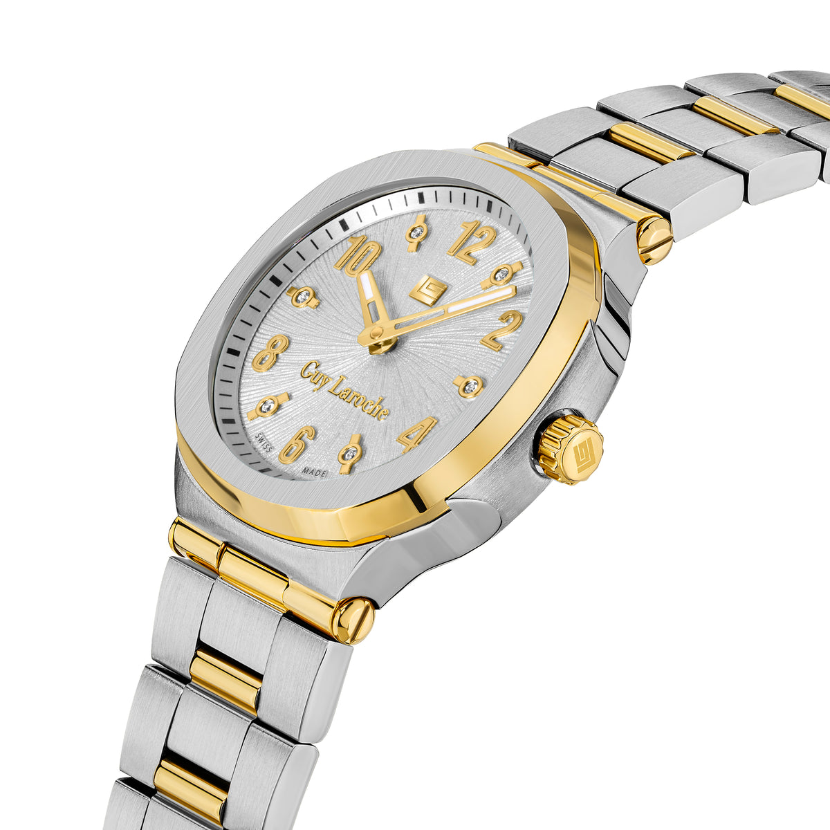 Guy Laroche Charlie 2 Hands Brown Dial White Silver Watch for Women - GLWLG0000323