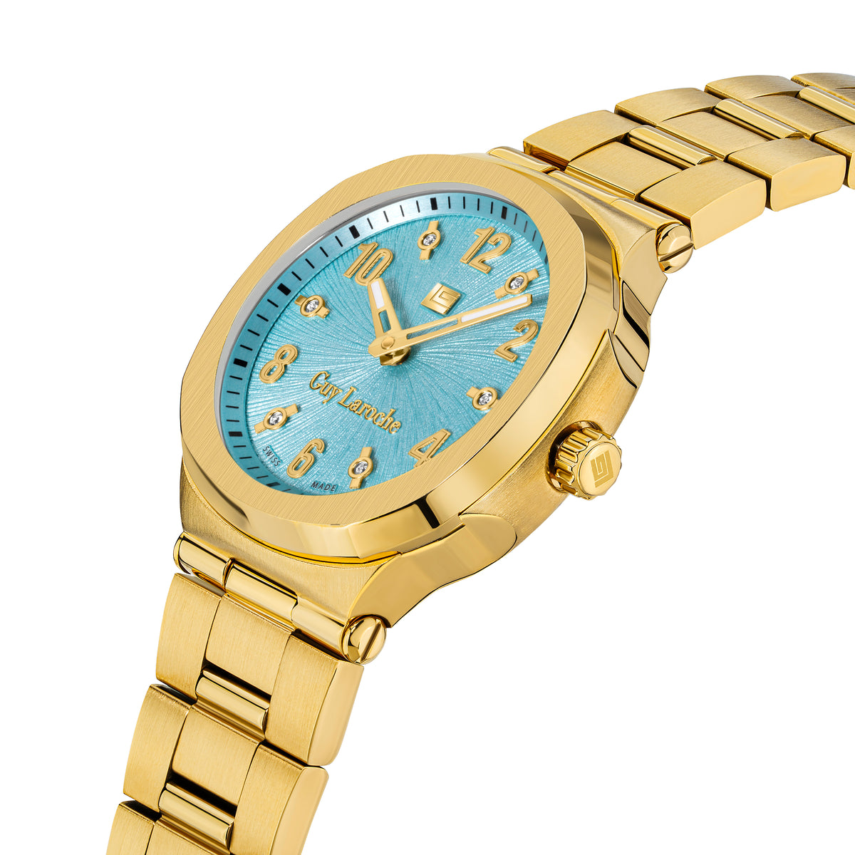 Guy Laroche Charlie 2 Hands Brown Dial Gamma Blue Watch for Women - GLWLG0000324