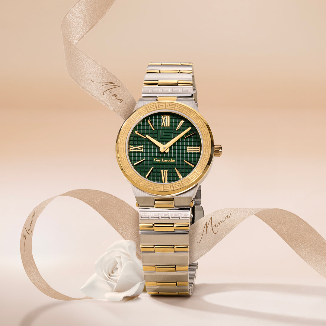 Guy Laroche Sacha 2 Hands Green Round Dial SWISS MADE Watch for Women - GLWLG0000415