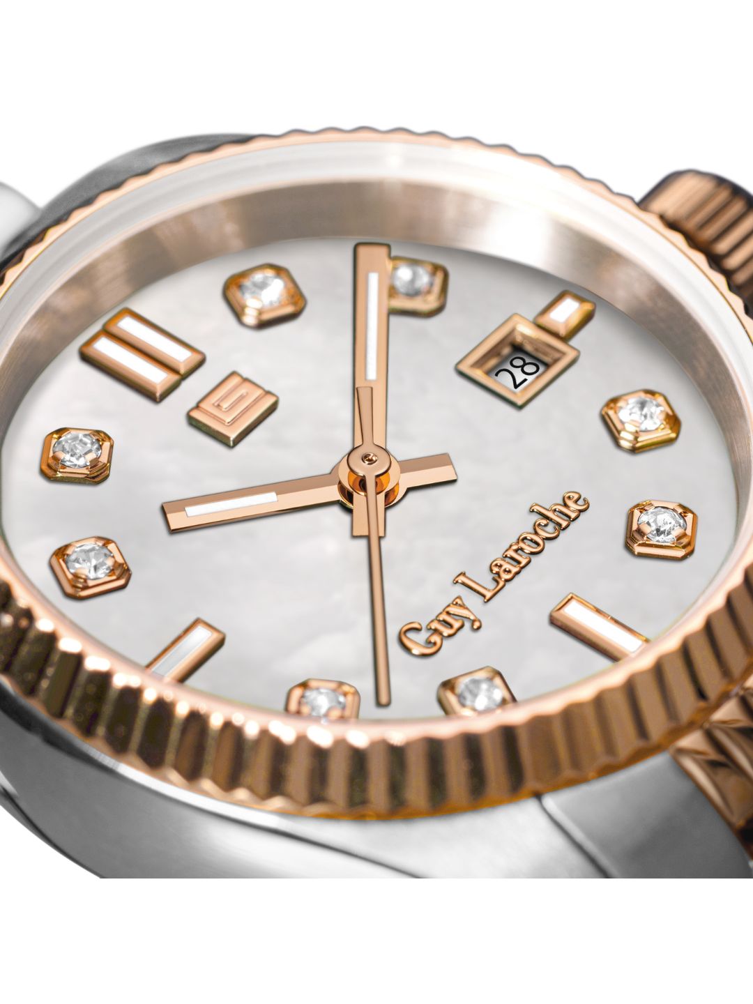 Guy Laroche ROSE White MOP Round Dial | Analog Watch For Women's | GLWLG0001906