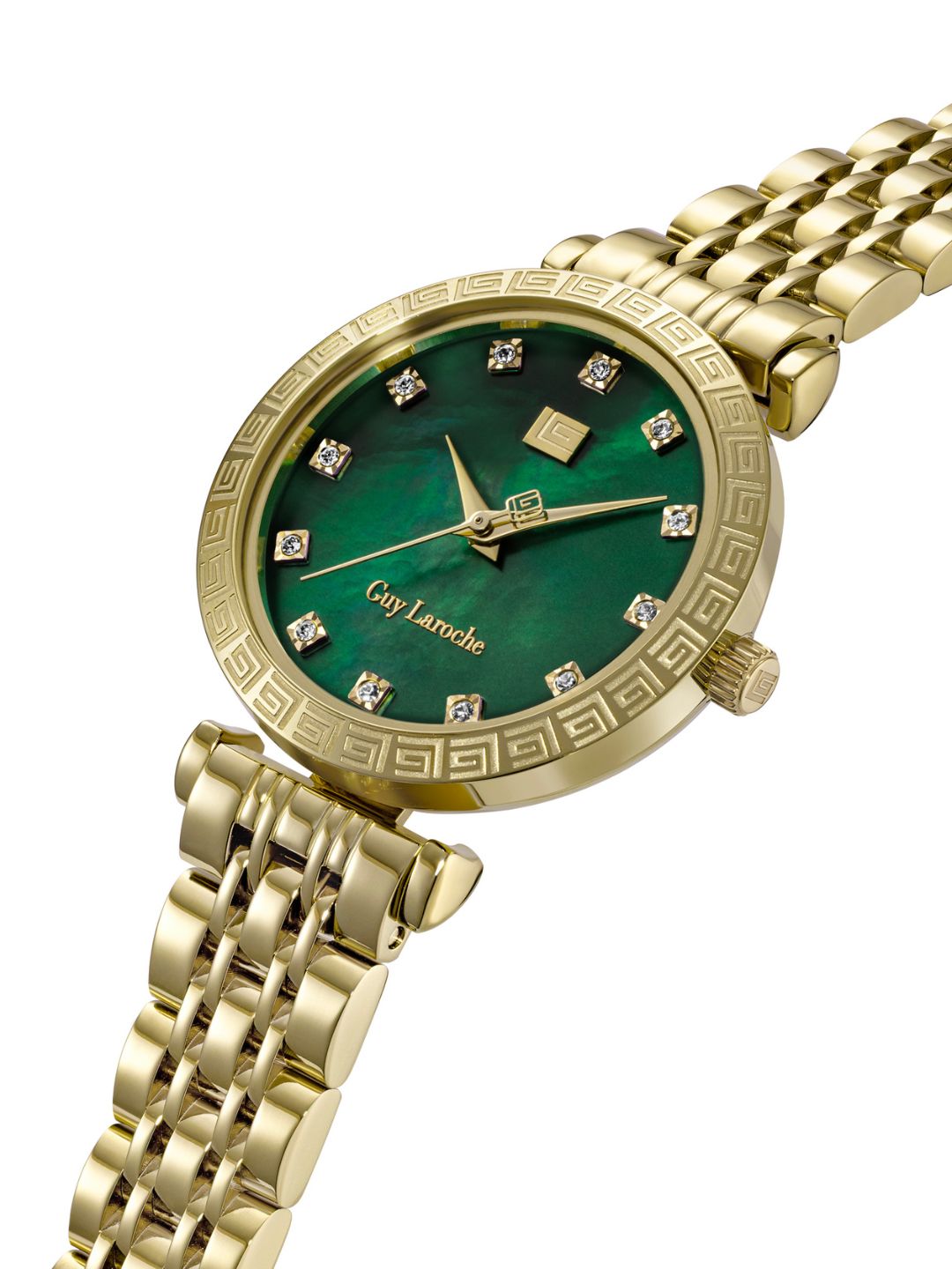 Guy Laroche ELODIE Green MOP Round Dial | Analog Watch For Women's | GLWLG0002702