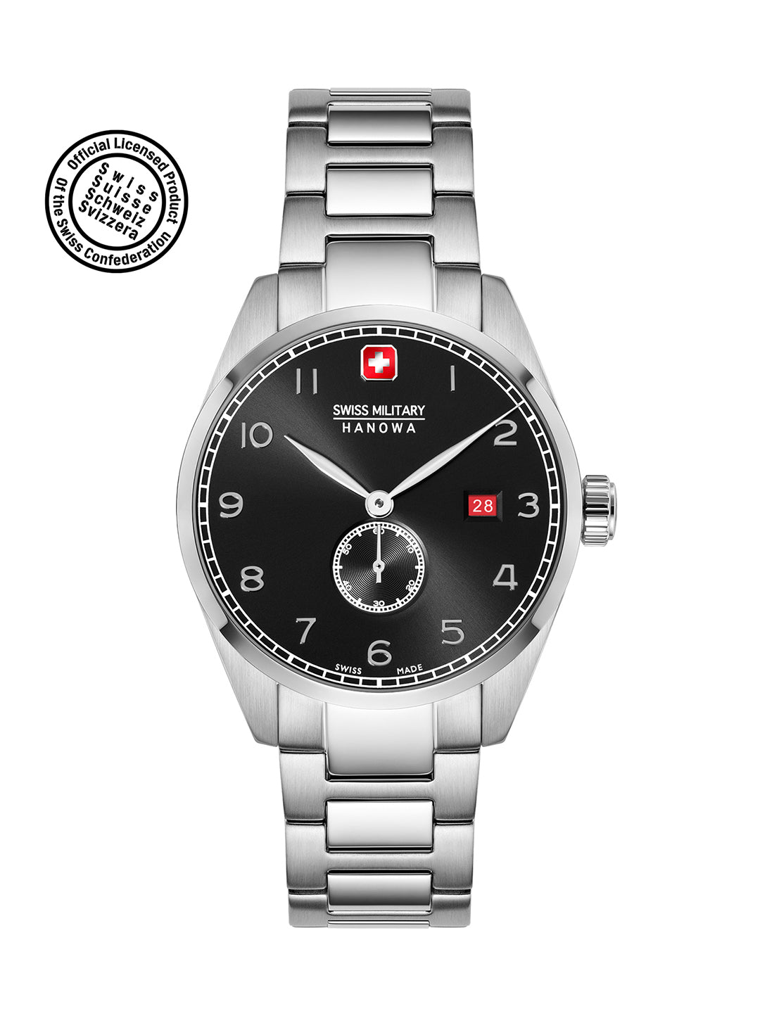 SWISS MILITARY HANOWA LYNX BLACK ROUND DIAL ANALOG WATCH FOR Men's SMWGH0000704