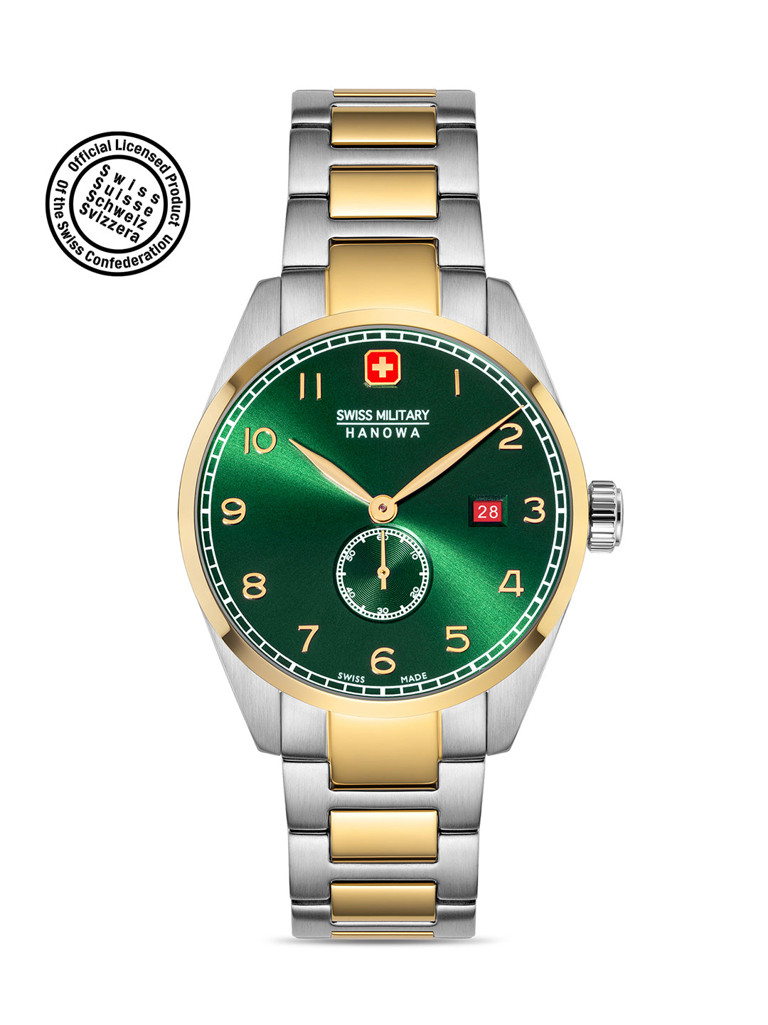 SWISS MILITARY HANOWA LYNX GREEN ROUND DIAL ANALOG WATCH FOR Men's SMWGH0000760