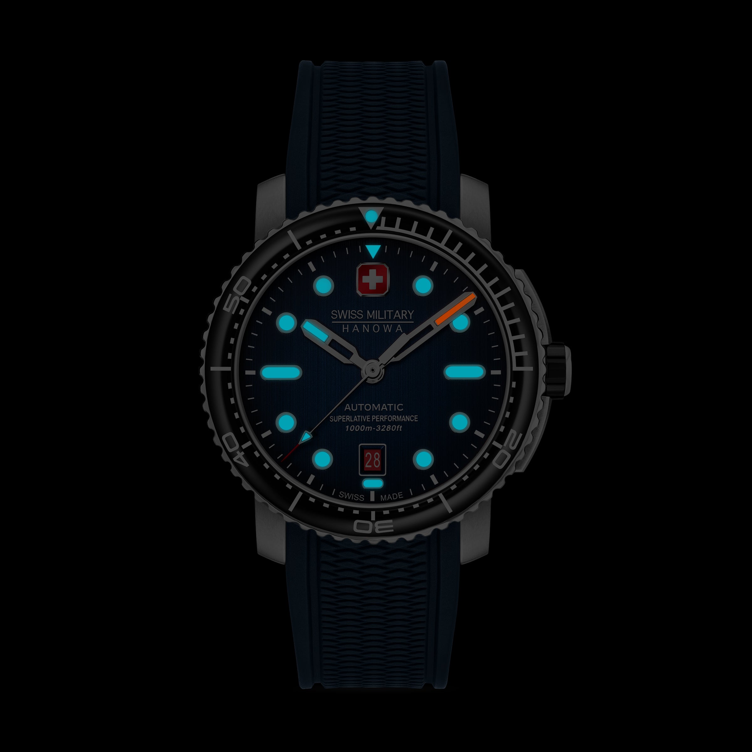 Swiss Military Hanowa SMWGL0002002-SET - swiss made Round Blue Automatic - Watch for men with spare bracelet