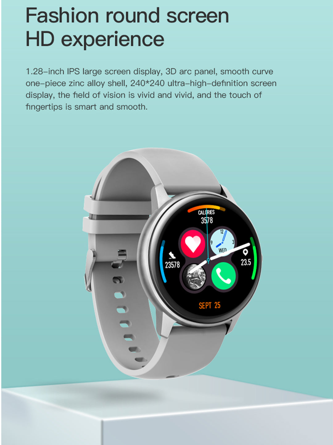 French Connection Green Unisex Smartwatch R3-E Pro