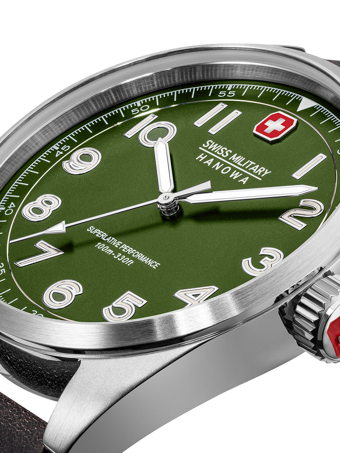 Swiss Military Hanowa SMWGA2100404 - Swiss Made Round Olive watch for men