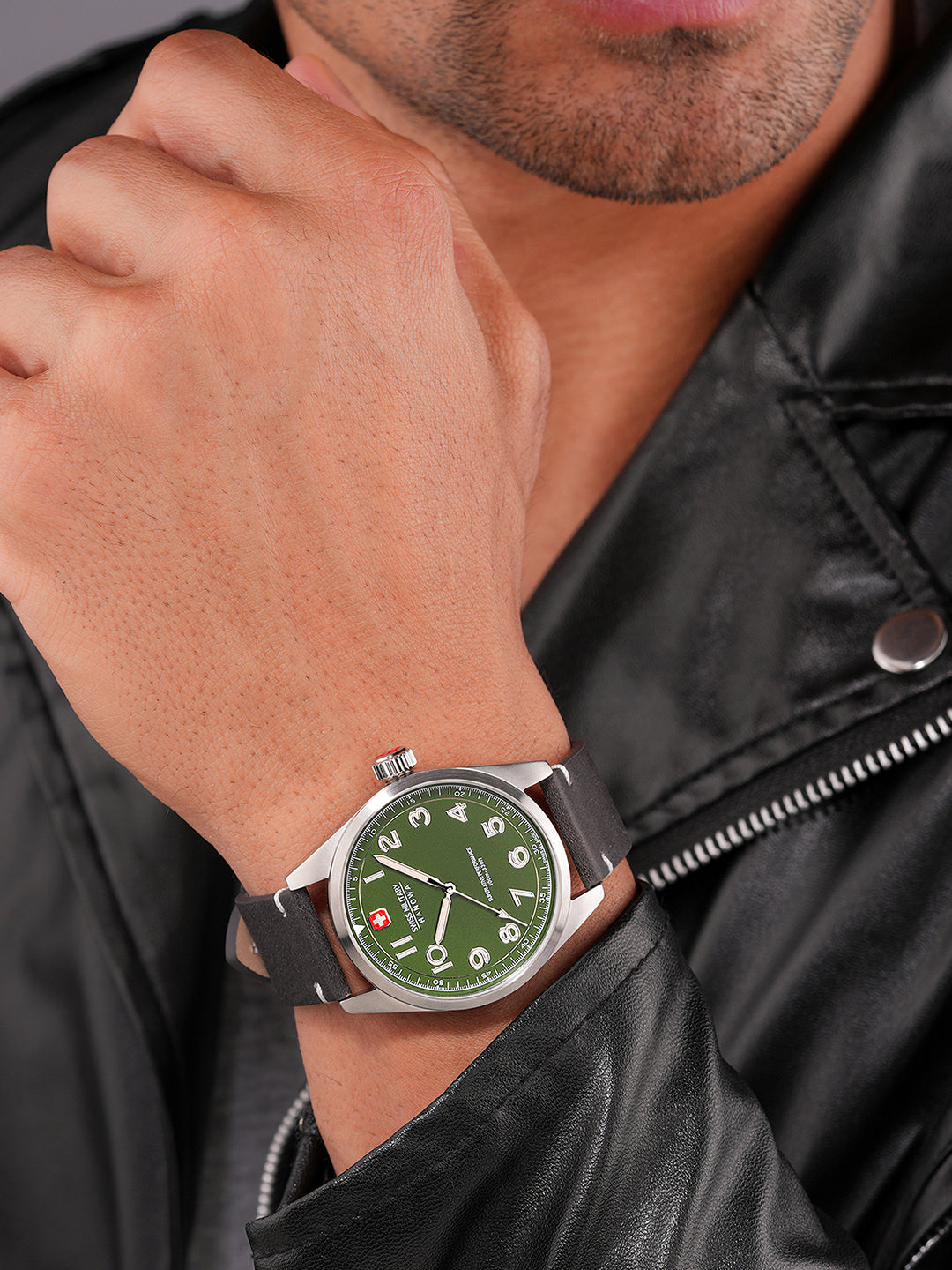 Swiss Military Hanowa SMWGA2100404 - Swiss Made Round Olive watch for men