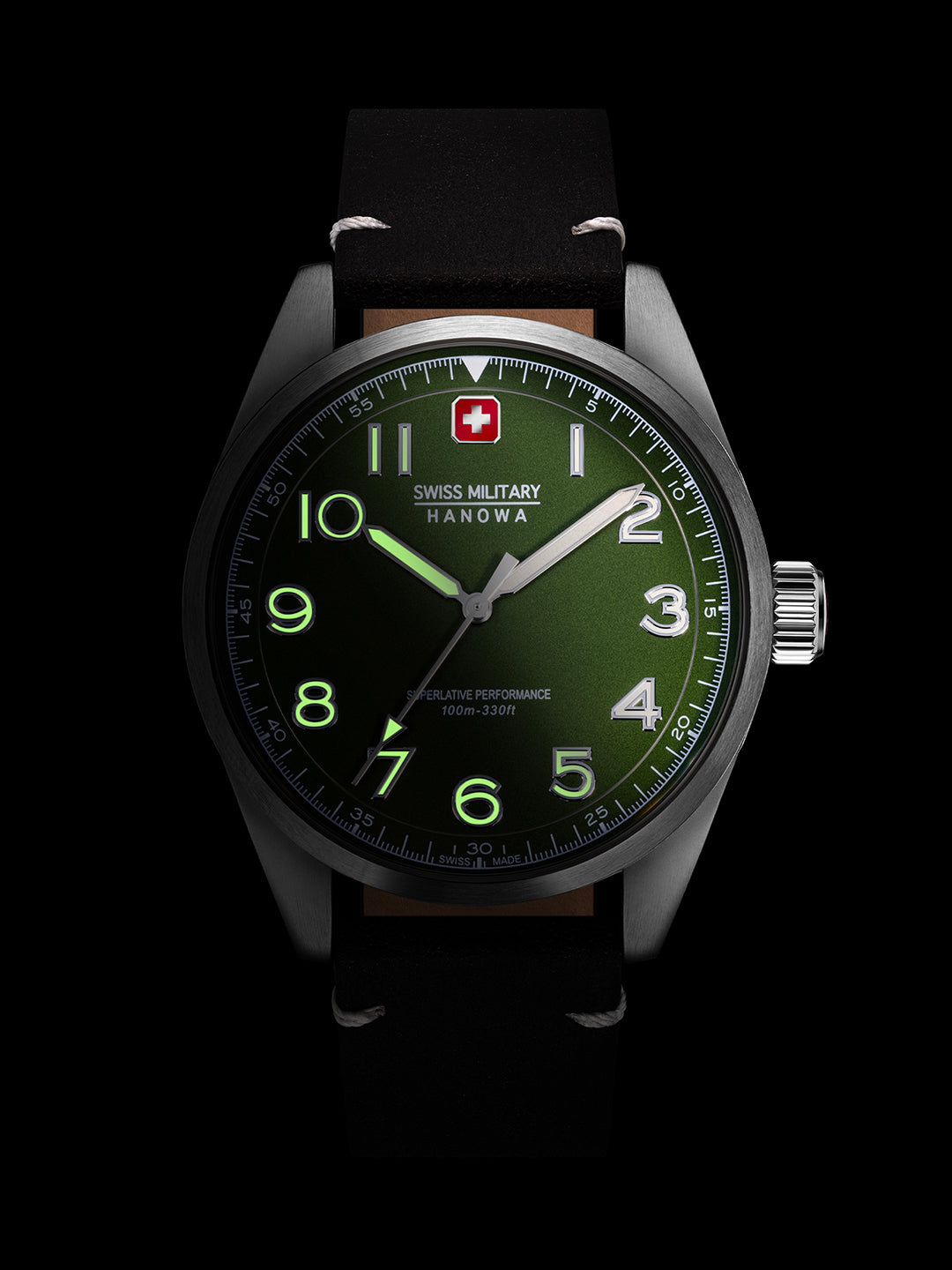Swiss Military Hanowa SMWGA2100404 - Swiss Made Round Olive watch for men